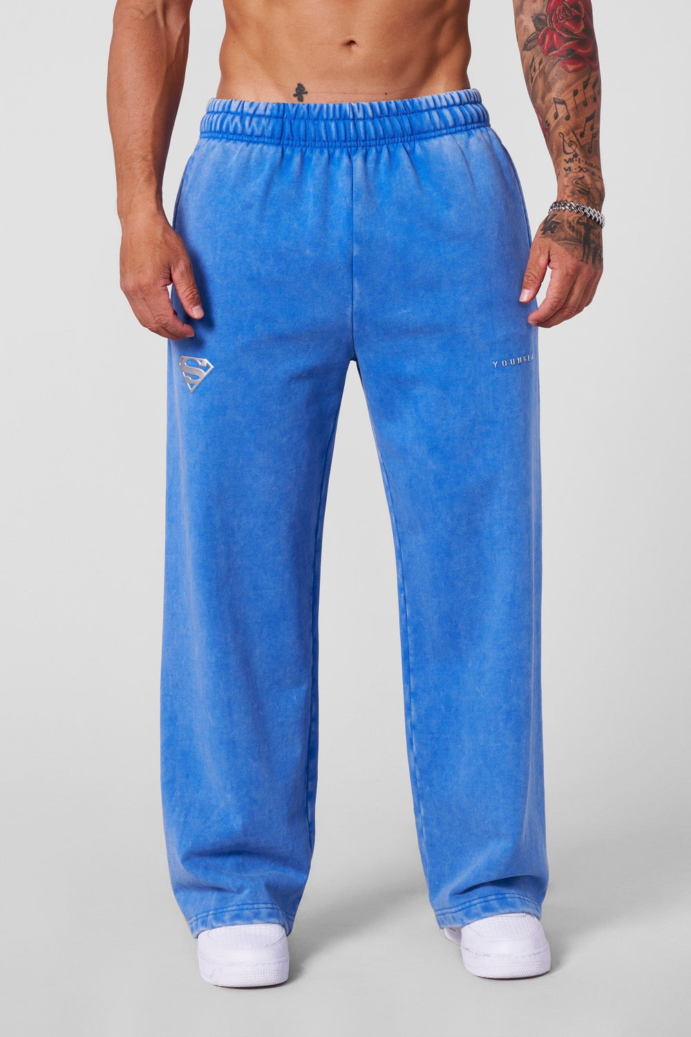 2032 - Superman Sweats - Blue Wash