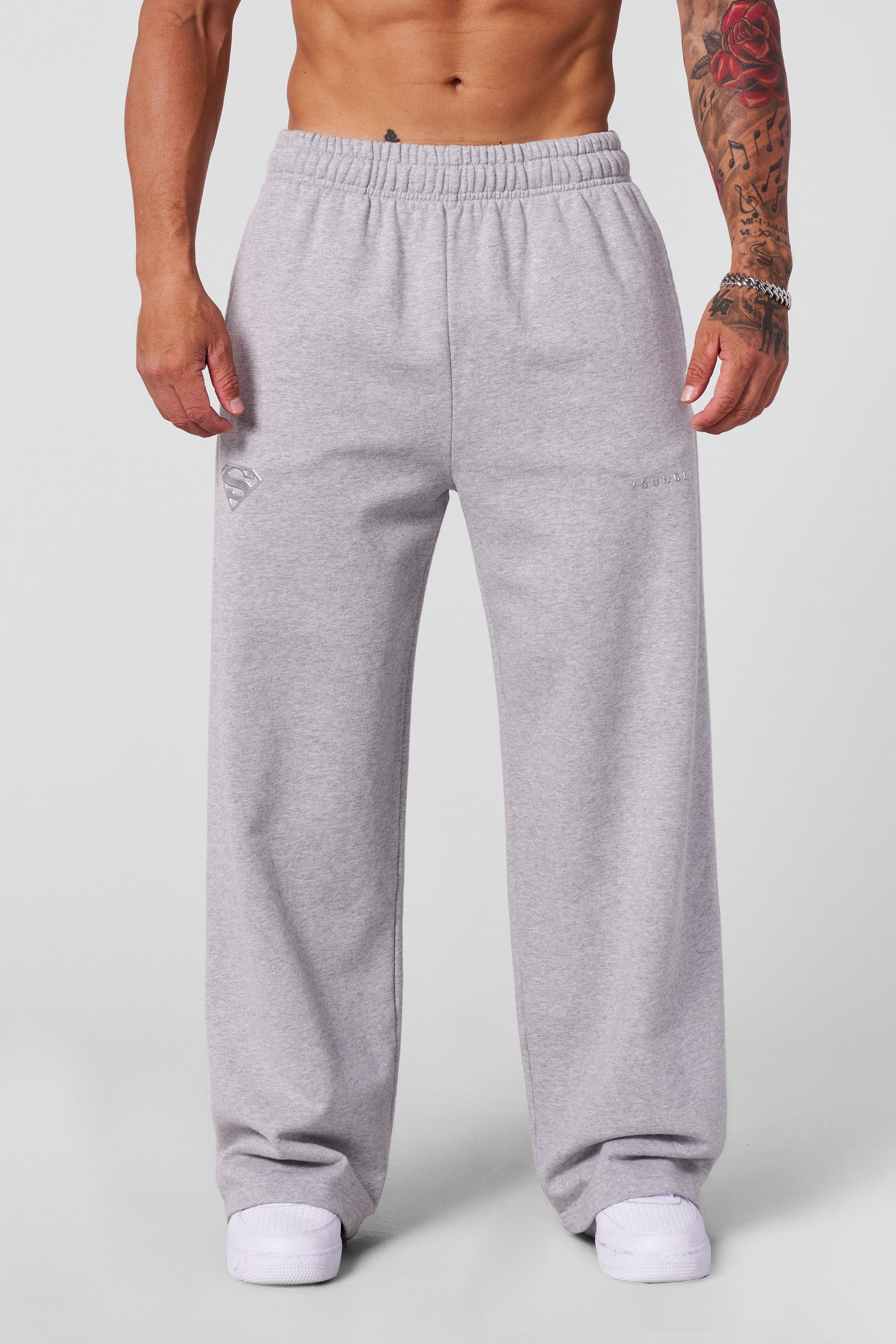 2032 - Superman Sweats - Heather Grey