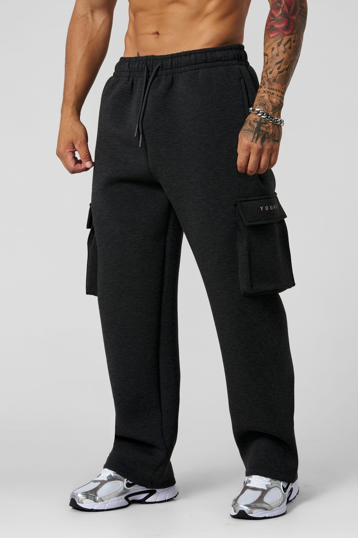 2047 - Scuba Cargo Sweats - Black Heather