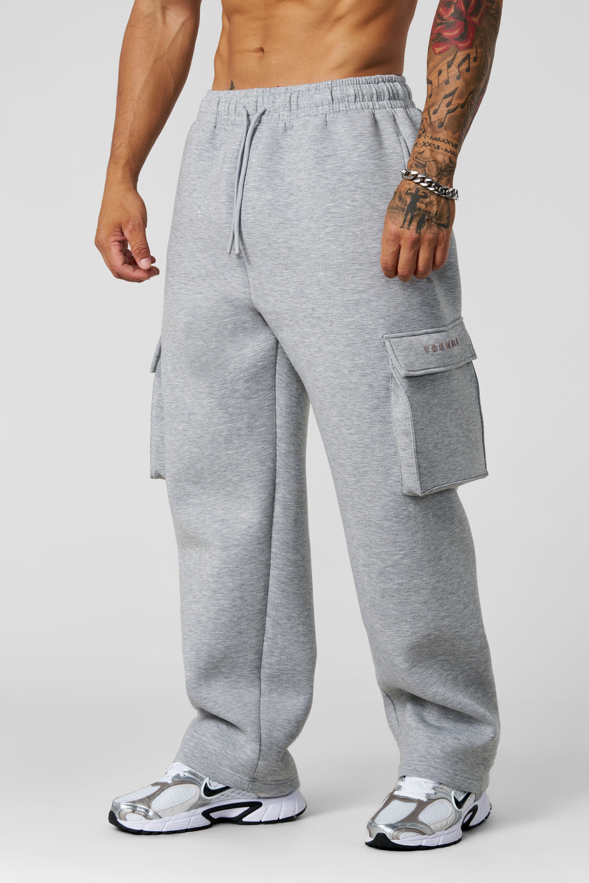 2047 - Scuba Cargo Sweats - Heather Grey