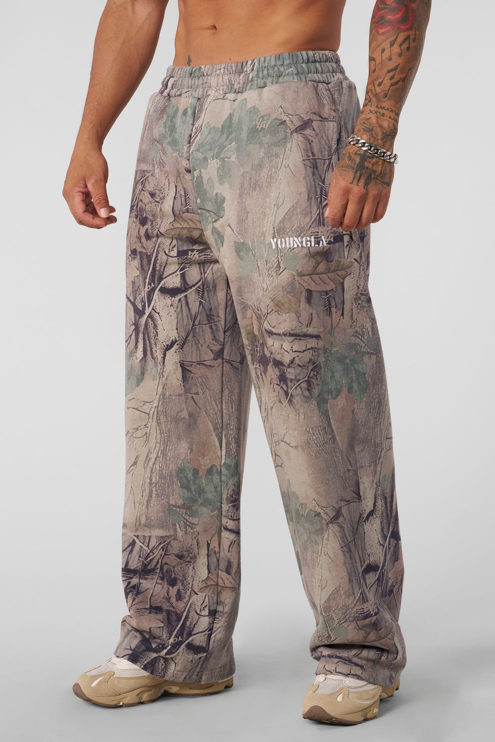 2094 - Tree Camo Collection - No Cuff Sweats - Beige Tree Camo