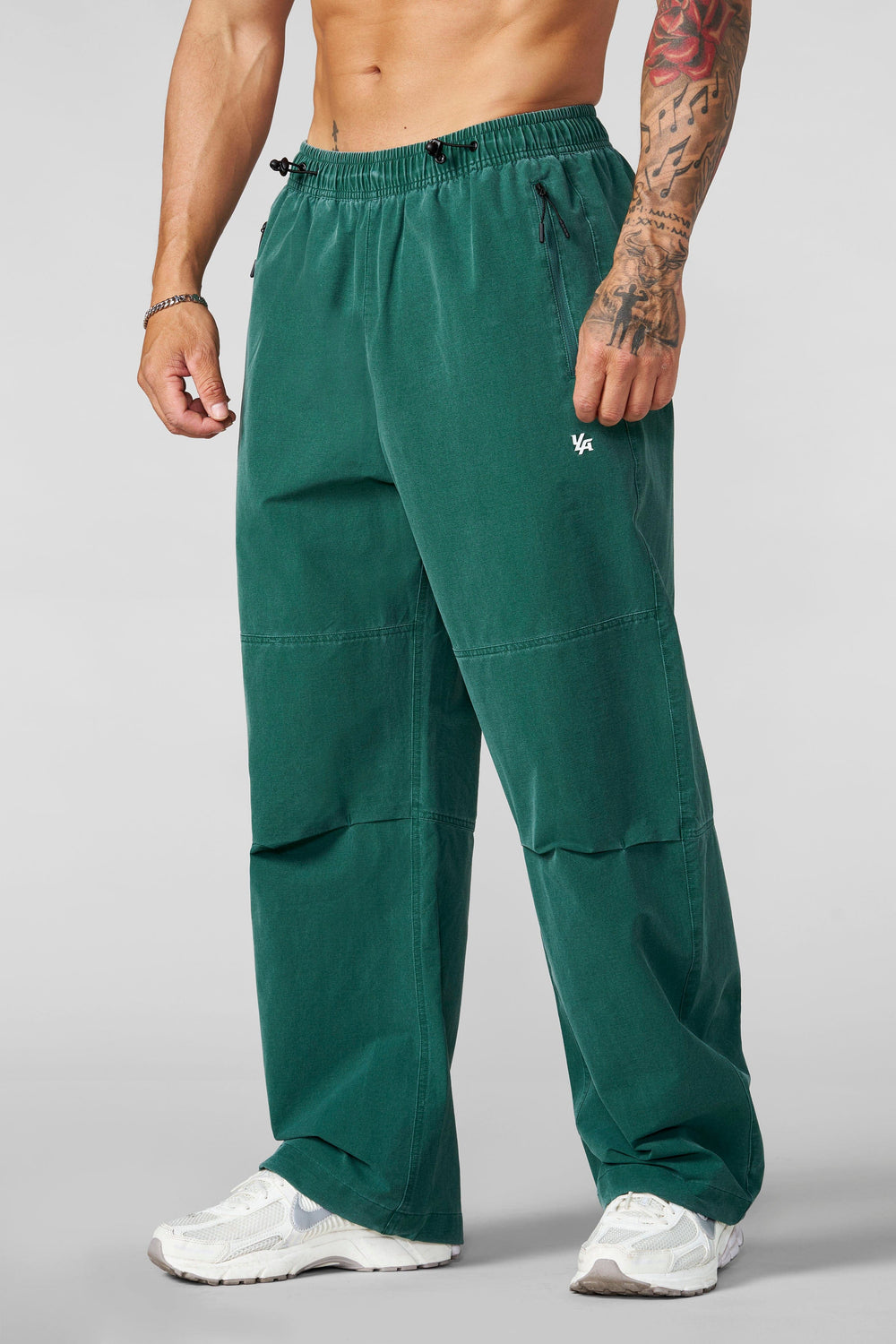2085 - Washed Training Pants - Jungle Green