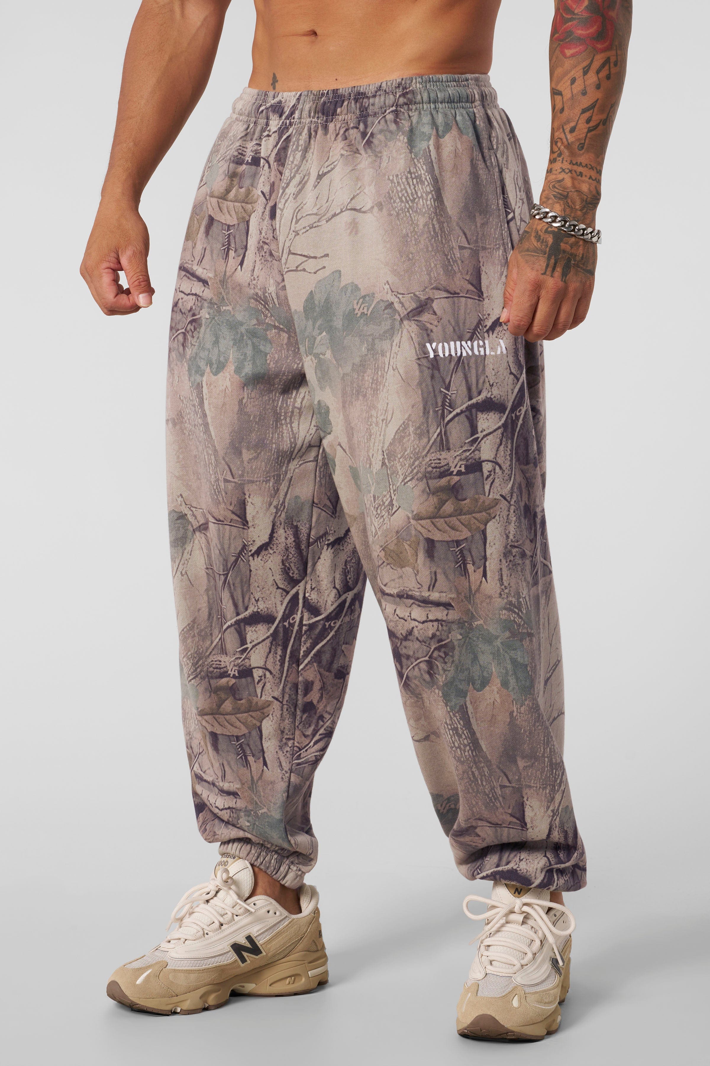 2063 - Tree Camo Collection - Baggy Joggers - Beige Tree Camo