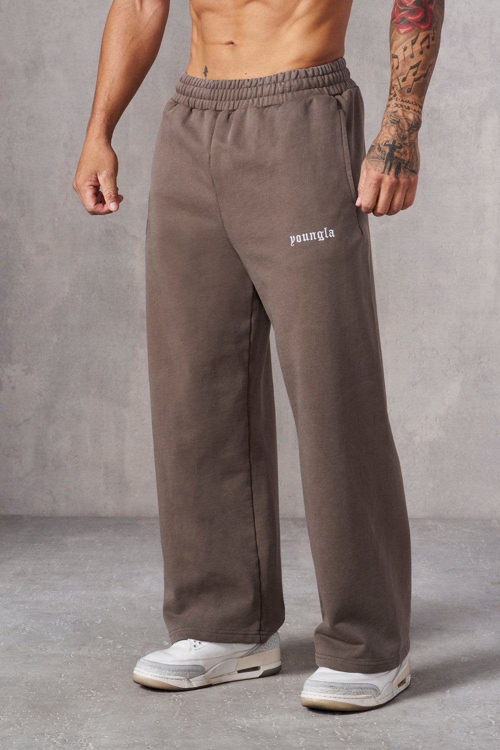 2111 - Classic Baggy Sweats - Olive Brown Wash