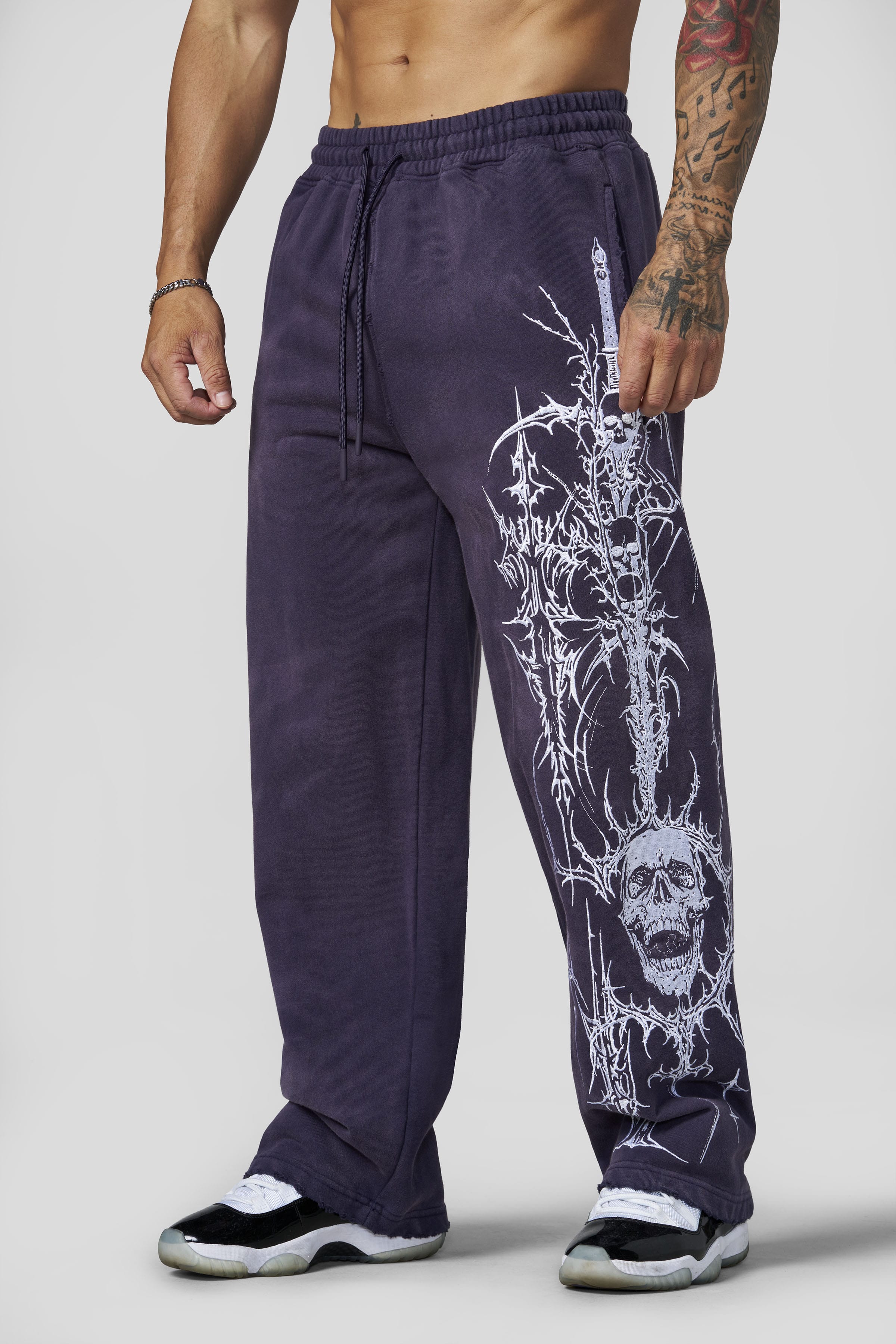 2122 - Eternal Embroidered Sweats - Purple Wash