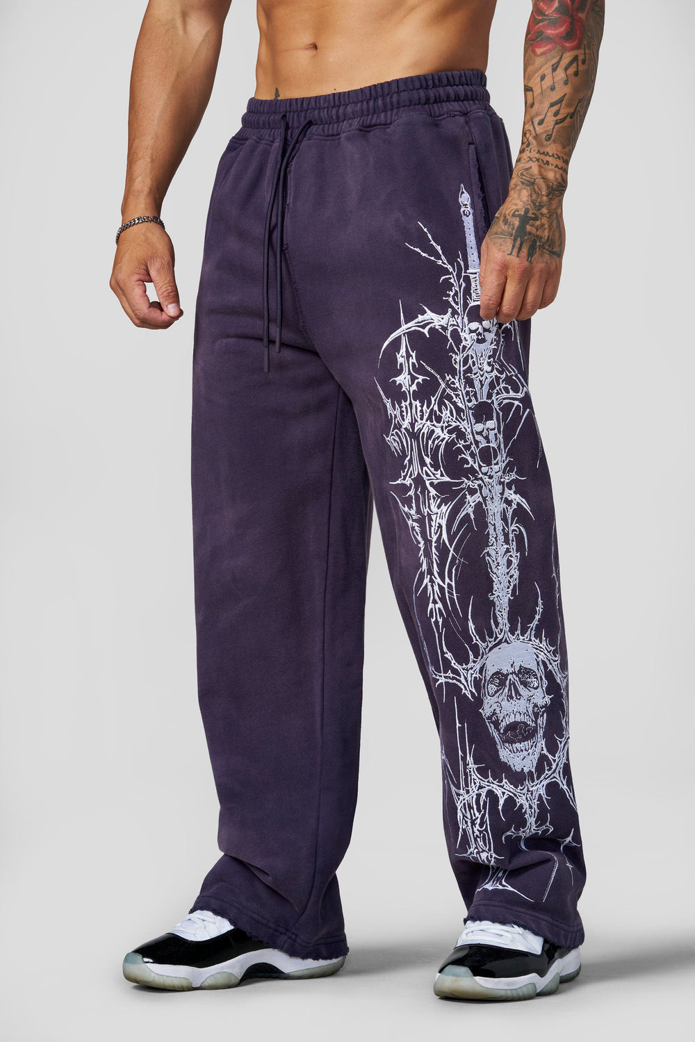 2122 - Eternal Embroidered Sweats - Purple Wash