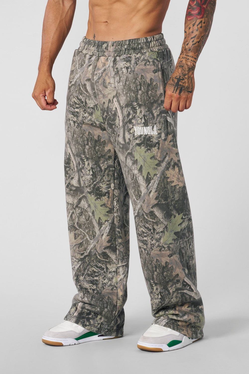 2133 - Tree Camo Baggy Sweats - Green Tree Camo