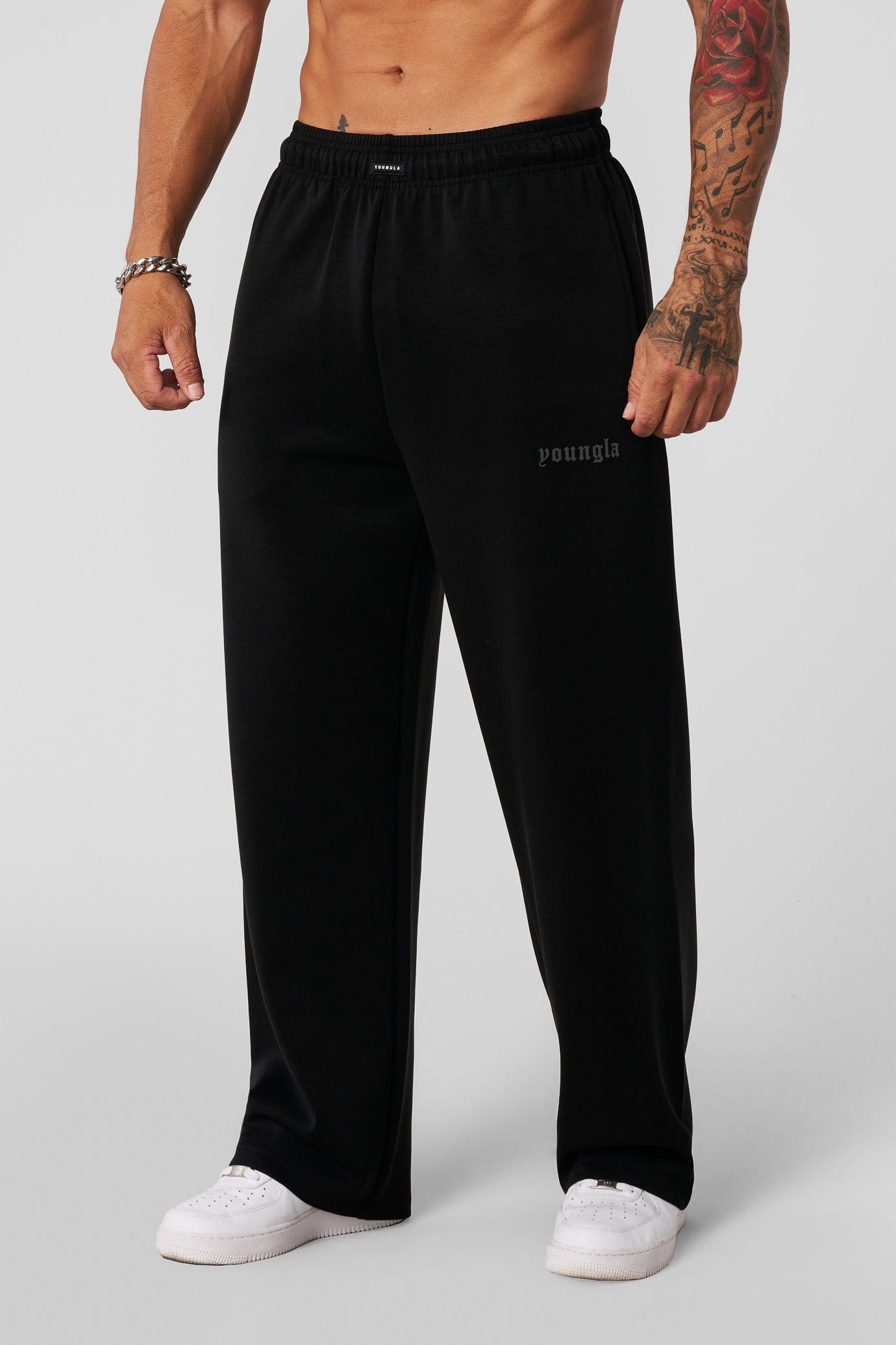 2141 Soft AF No Cuff Sweats - Black