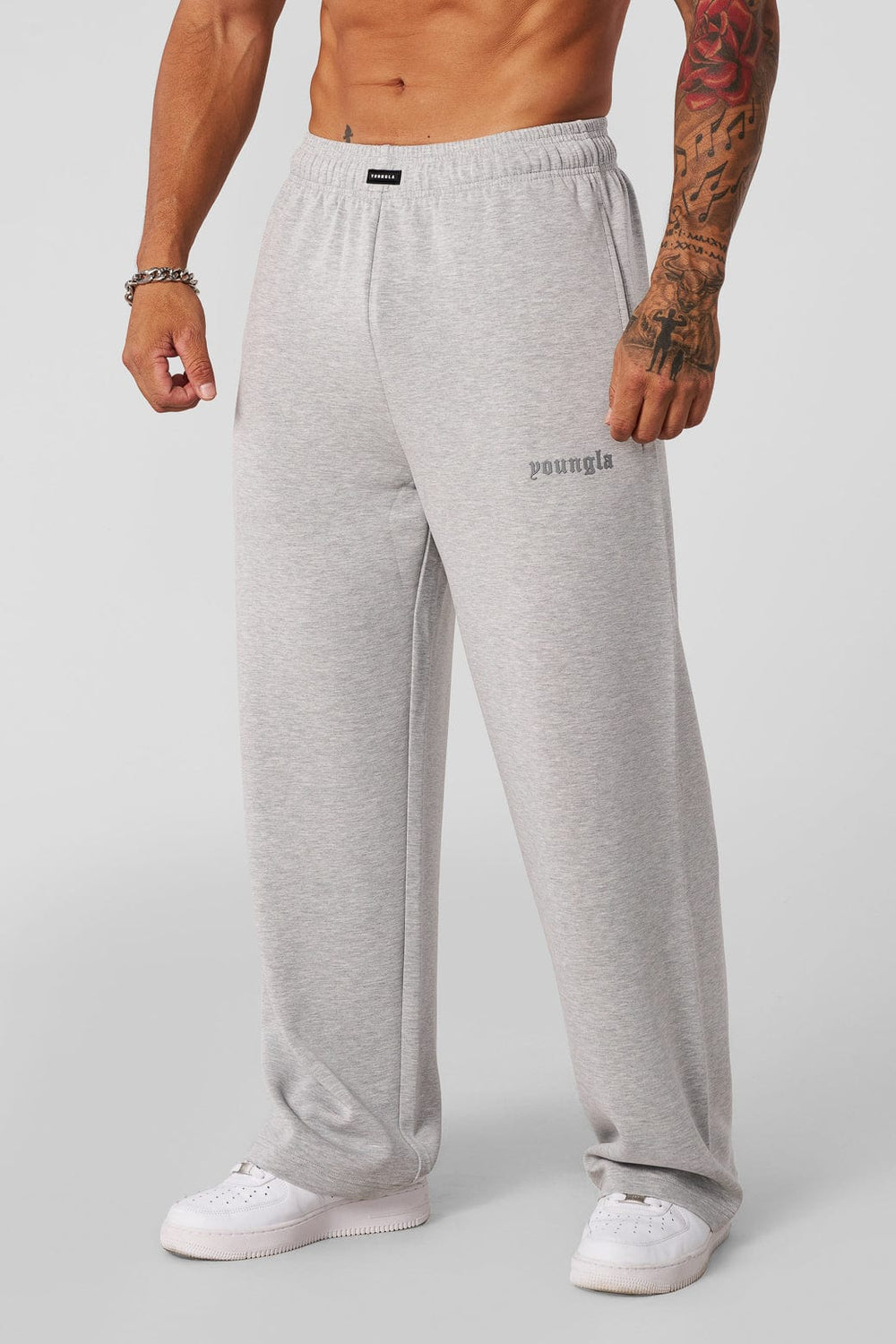 2141 Soft AF No Cuff Sweats - Heather Grey