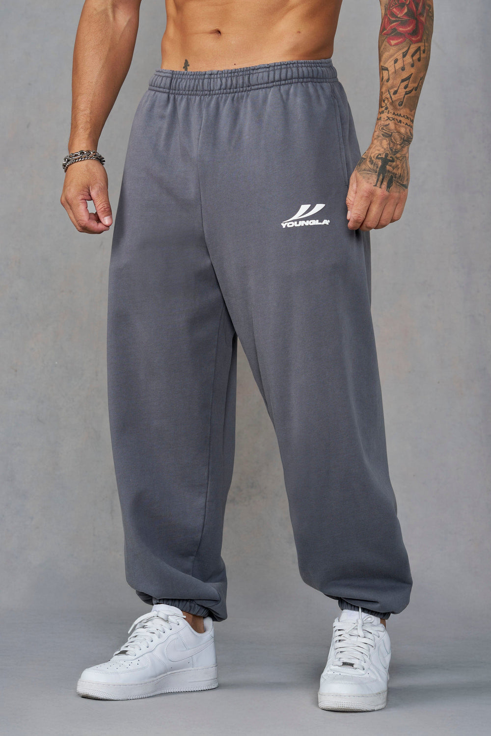 2154 - Throwback Baggy Joggers - Grey Wash