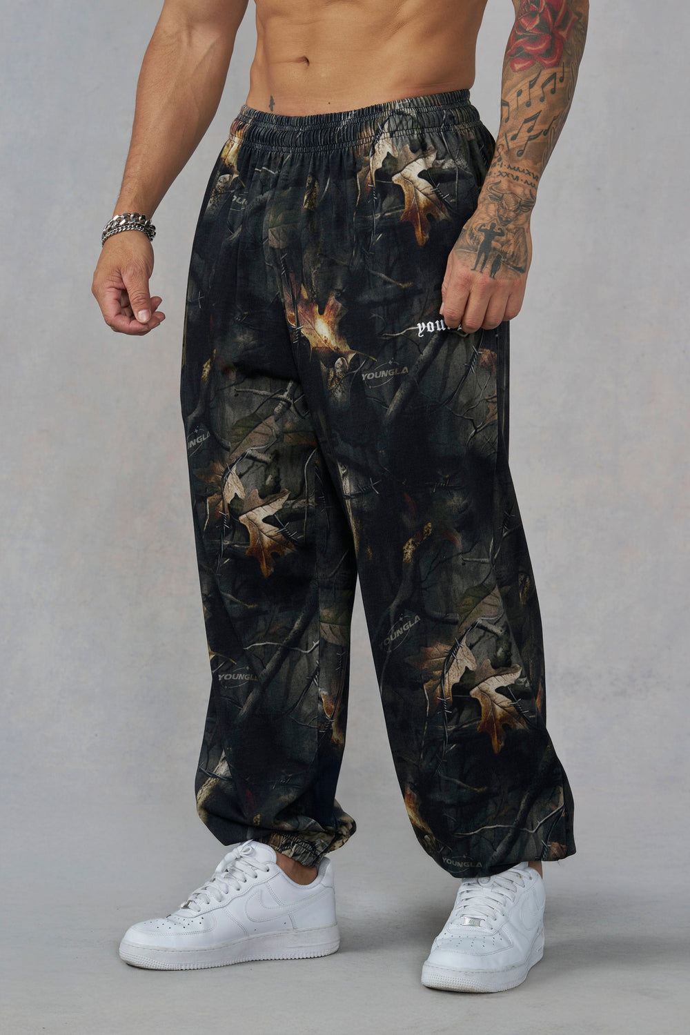 2155 - Camo Pump Cover Joggers - Black Tree Camo
