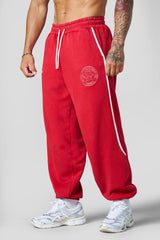 2176 - Golden Era Piping Joggers - Red Wash