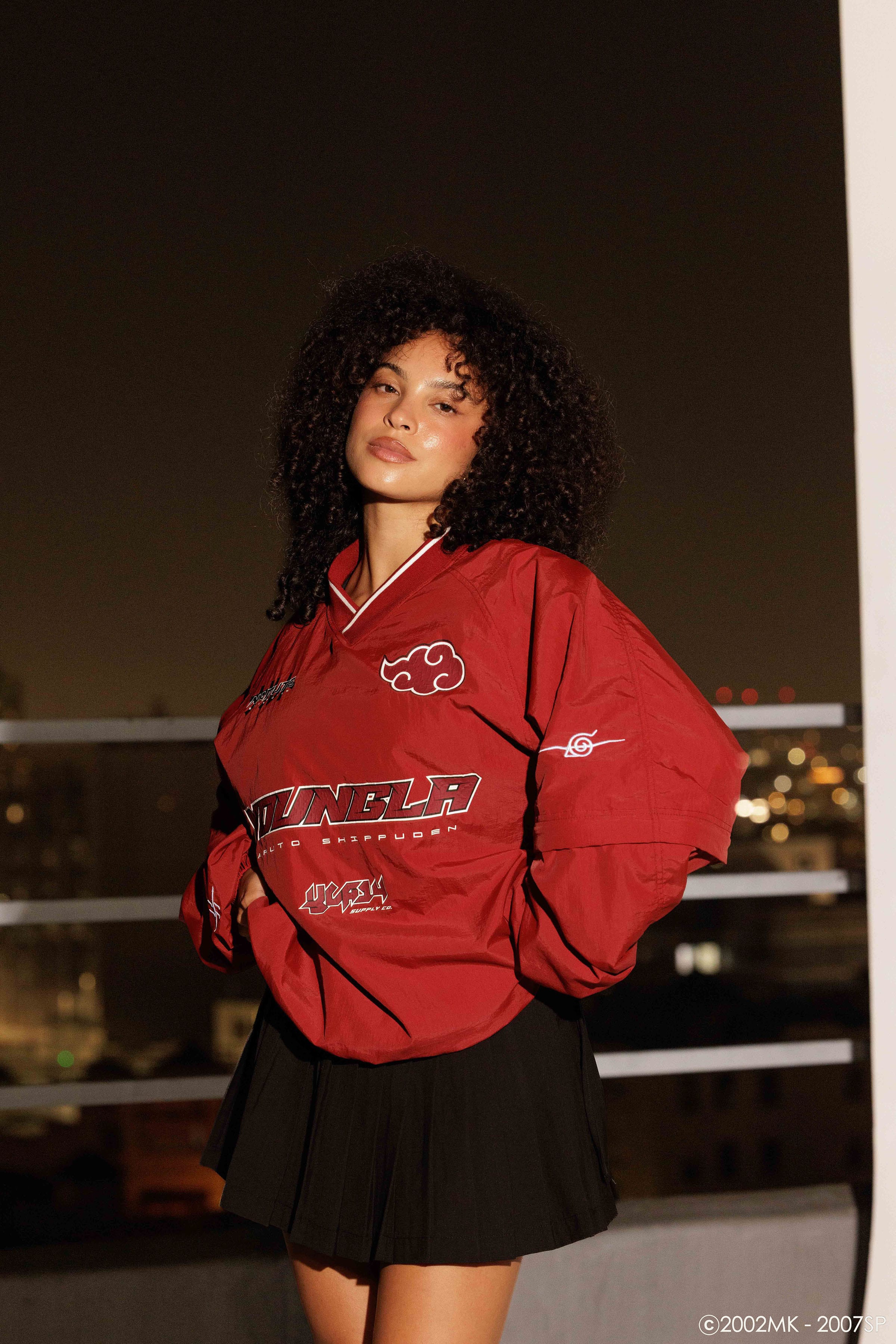W5224 - Naruto Pullover Windbreaker - Red
