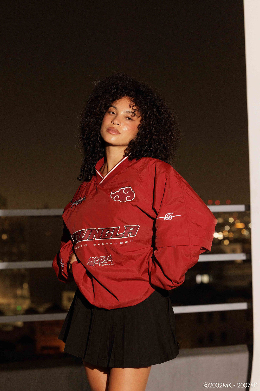W5224 - Naruto Pullover Windbreaker - Red