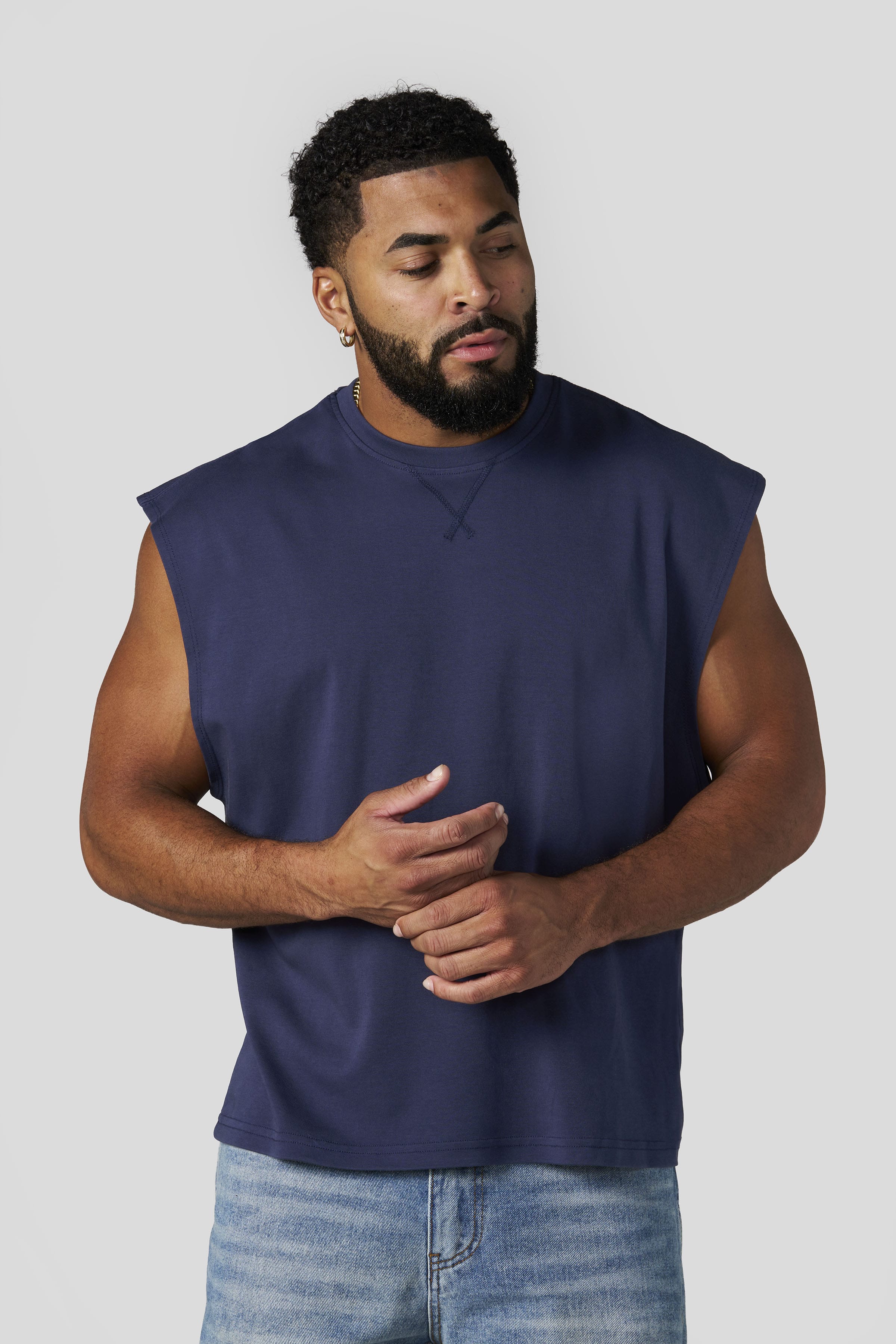 3019 - Elevated Cut-Offs - Navy