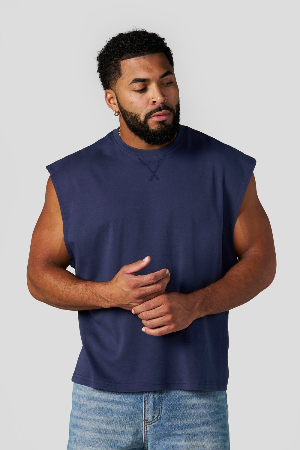 3019 - Elevated Cut-Offs - Navy
