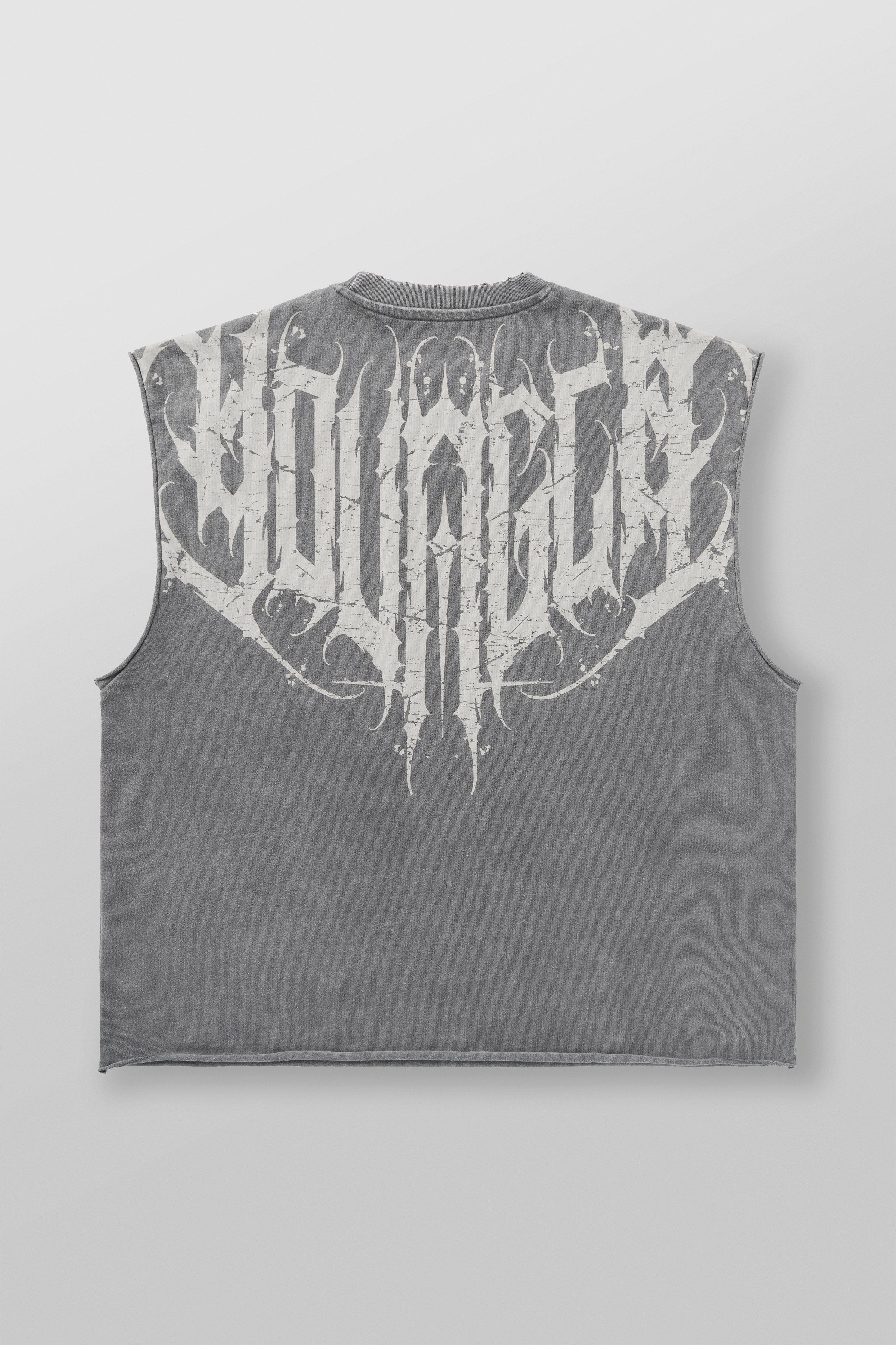 3022 - Anarchy Cropped Tanks - Grey Wash