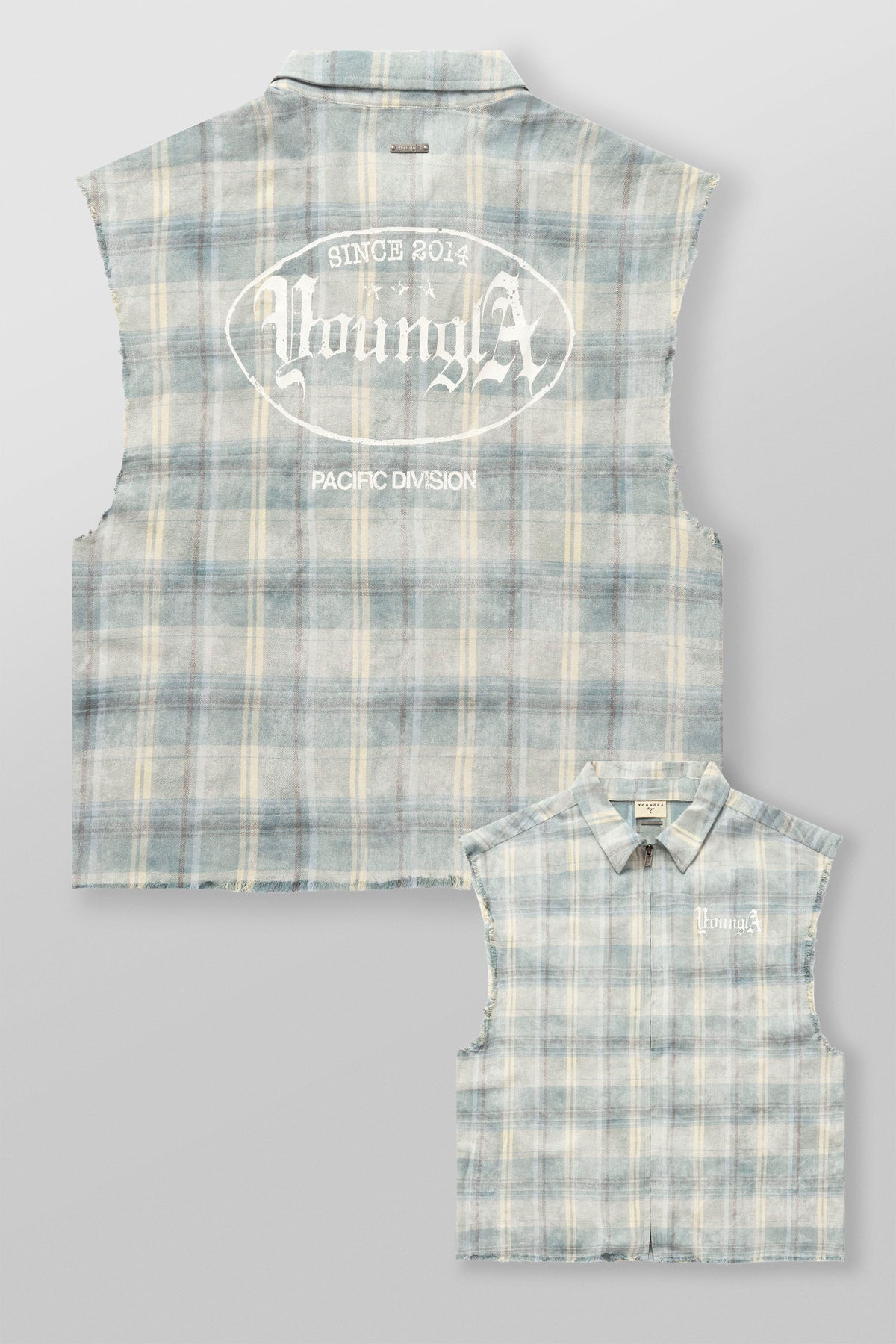 3091 - Cut-Offs Flannels - Blue/Off-White