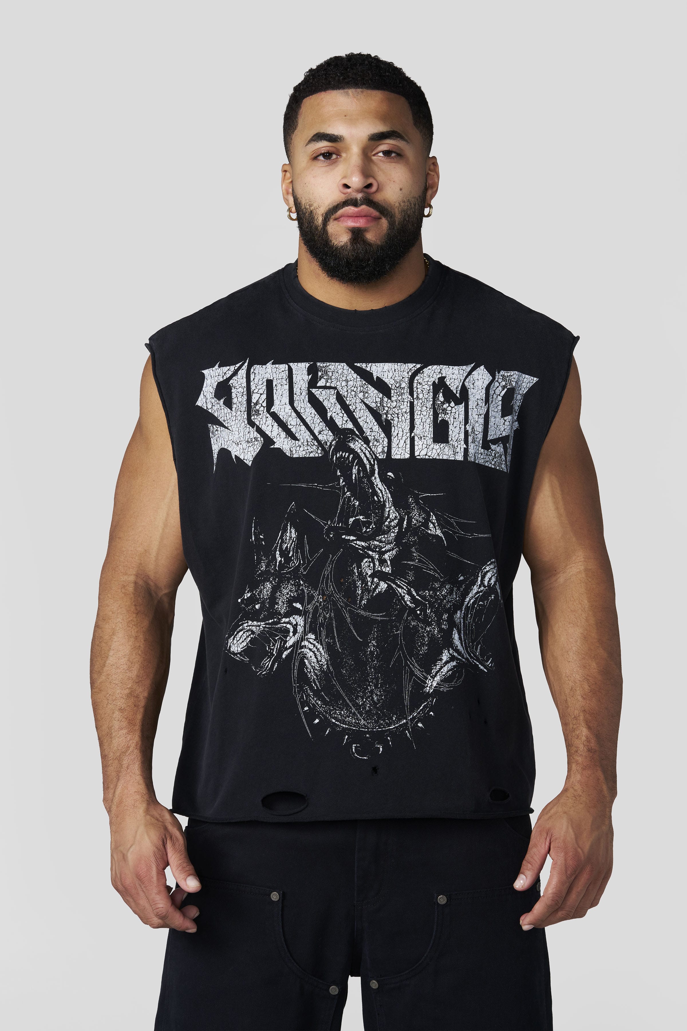 3093 - Unleashed Cut-Offs - Black Wash