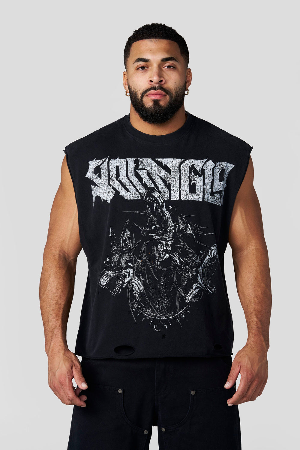 3093 - Unleashed Cut-Offs - Black Wash