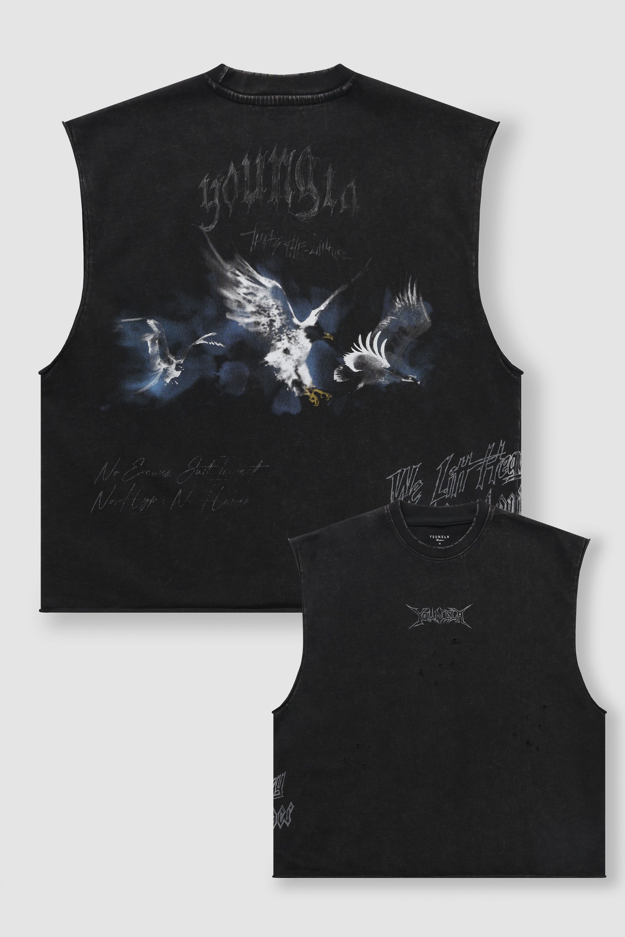 3096 - Eagle Cutoffs - Black Wash