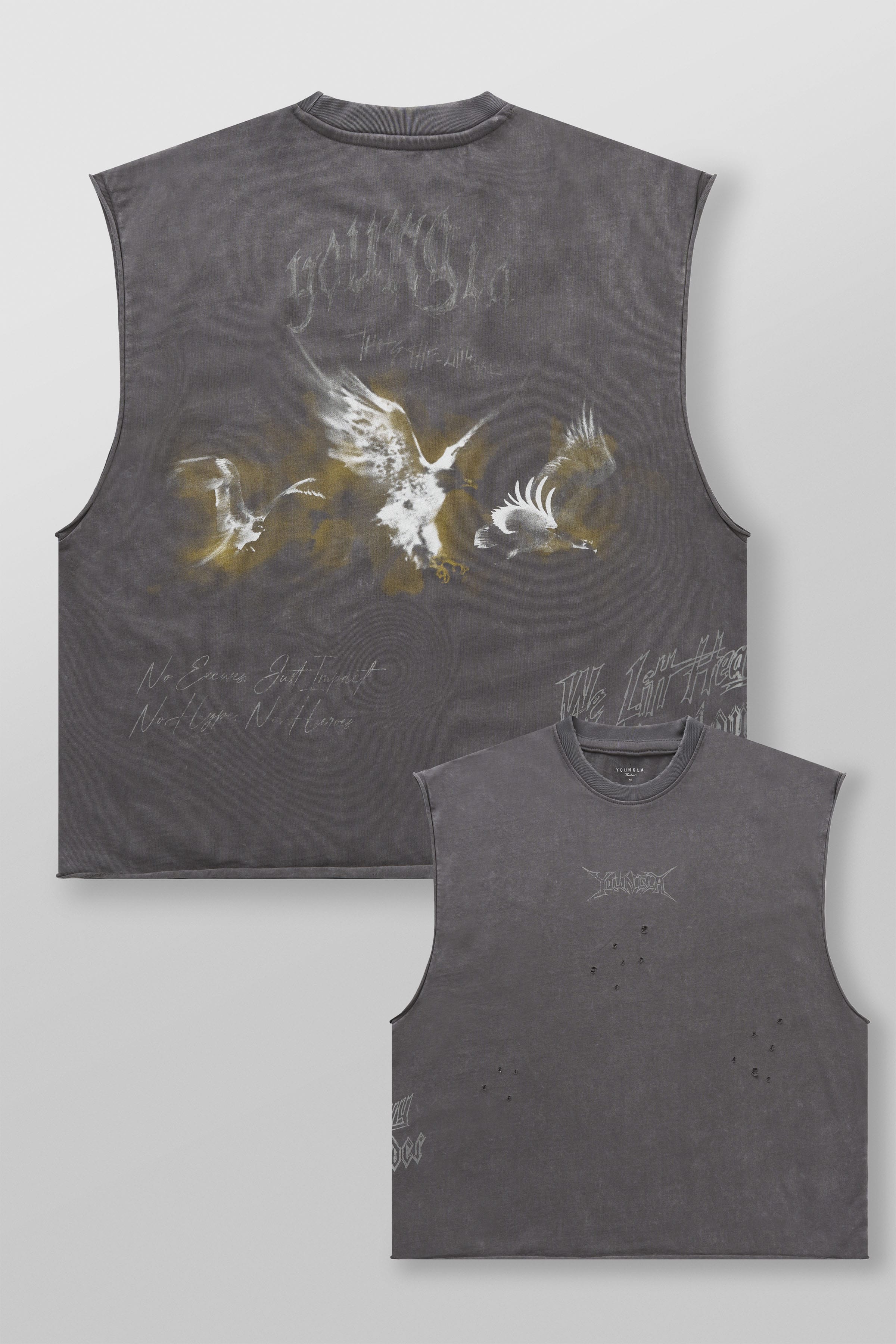 3096 - Eagle Cutoffs - Grey Wash