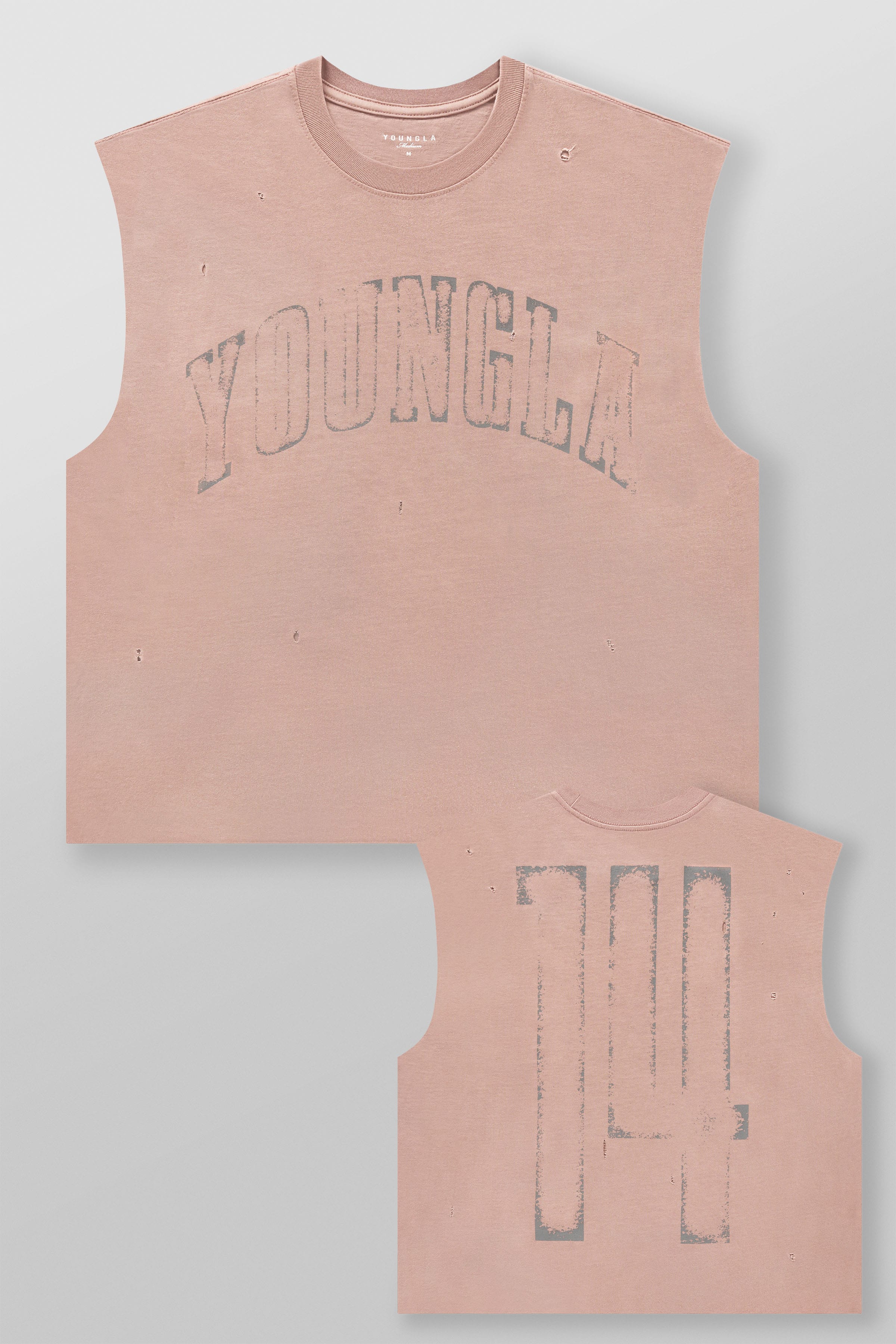 3098 - Since '14 Cut-Offs - Dusty Pink