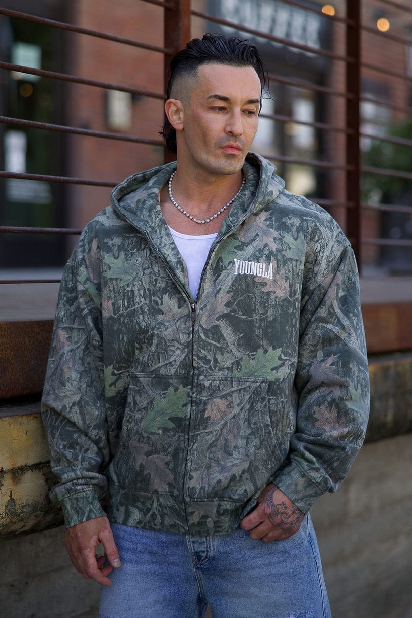 5062 - Heritage Zip-Up Hoodies - Green Tree Camo