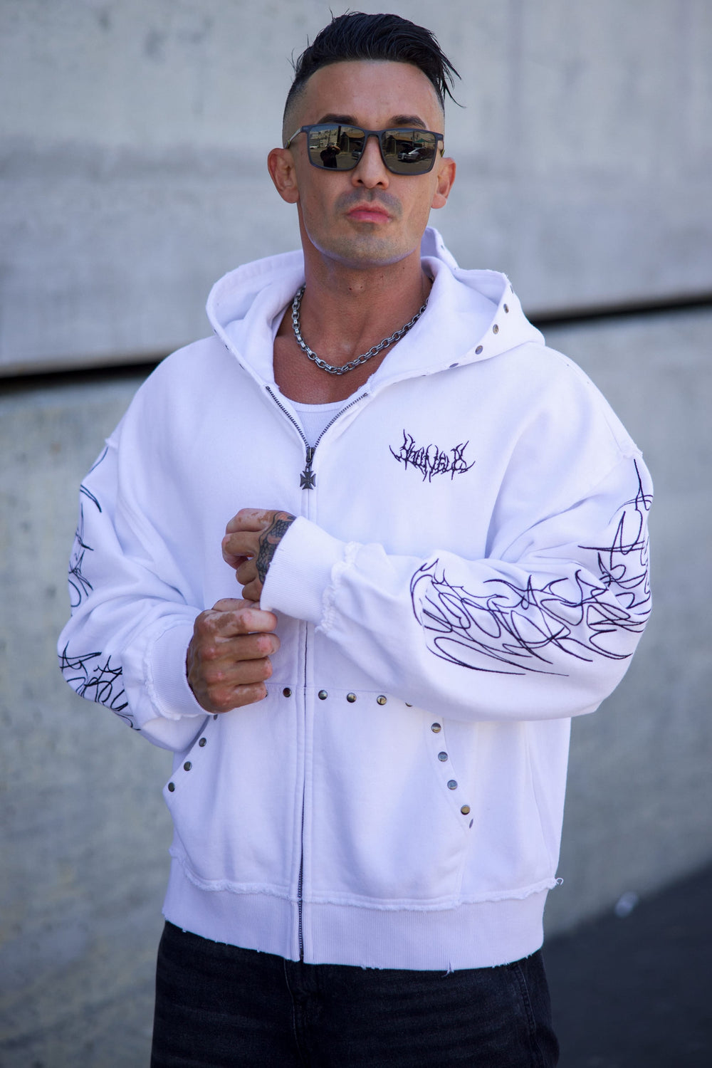 5232 - Tribal Stud Zip-Ups
