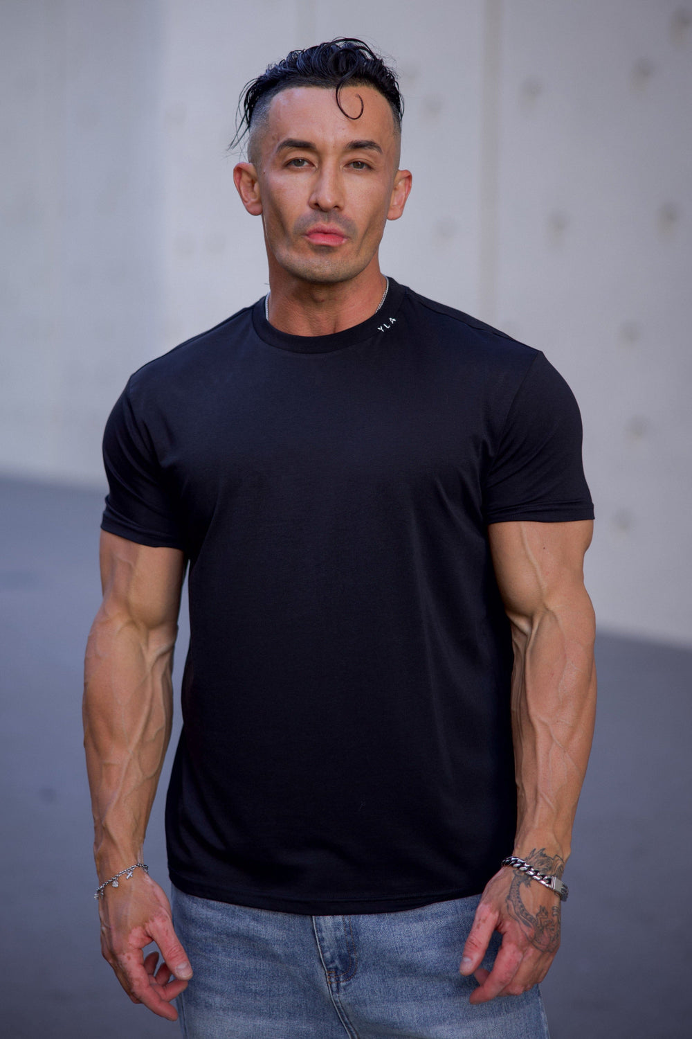 4334 - AeroTech Fitted Tees - Black