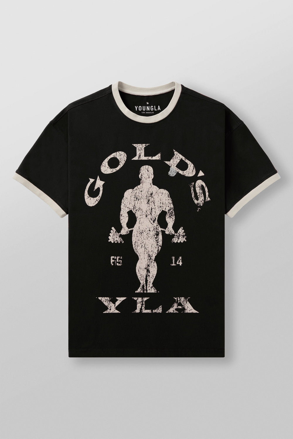 4009 - Golds Gym Ringer Tees - Black
