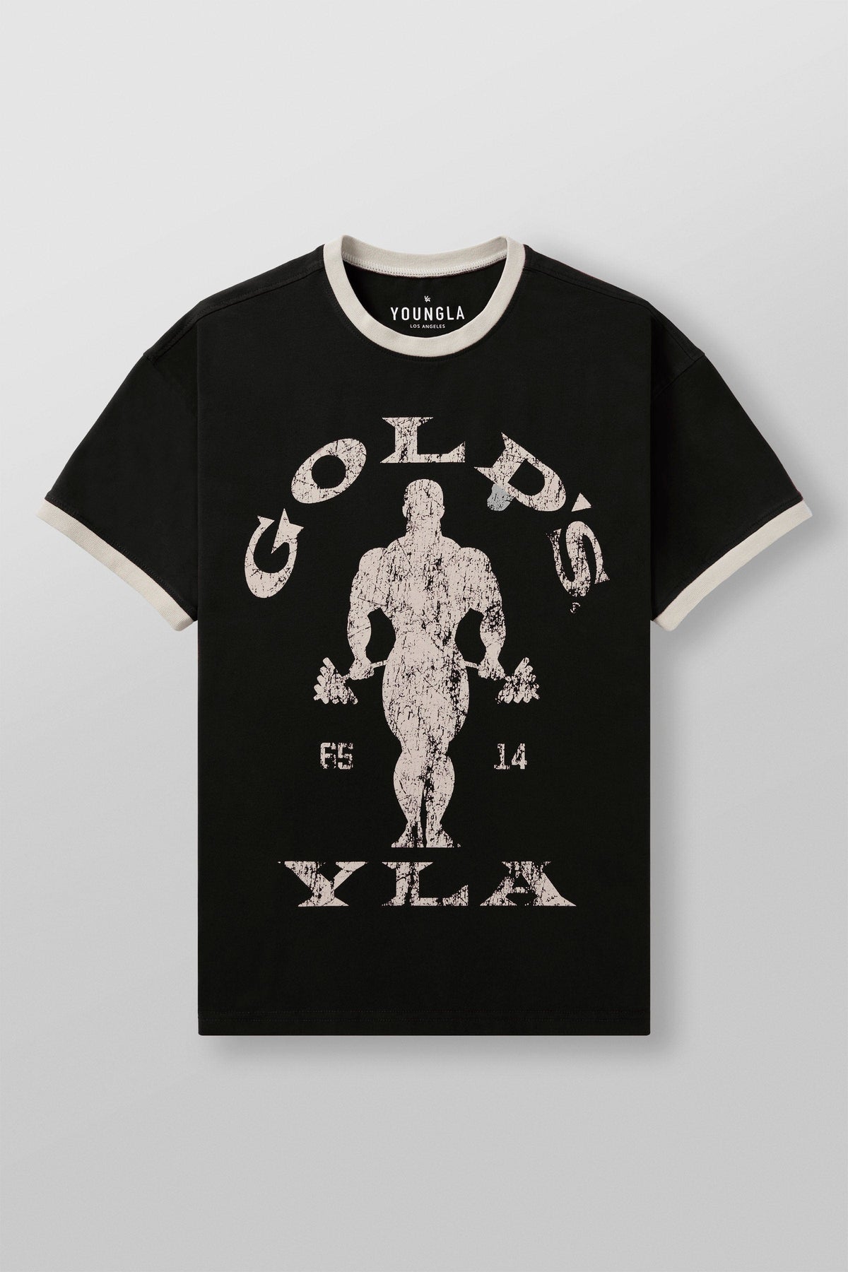 4009 - Golds Gym Ringer Tees - Black
