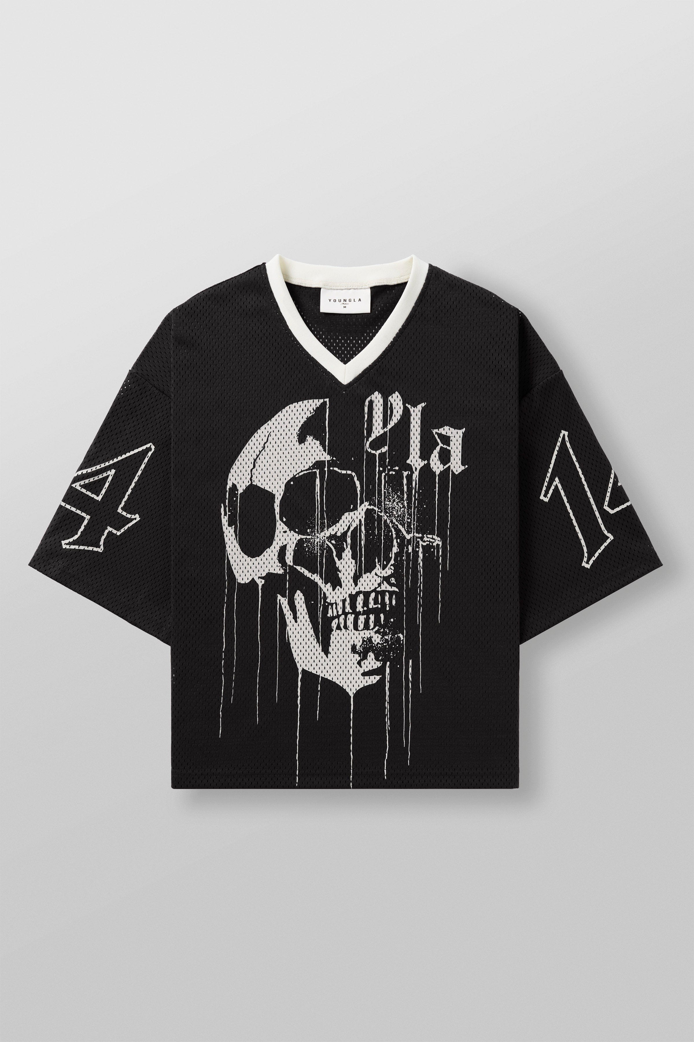4015 - Drippy Skull Jersey - Black