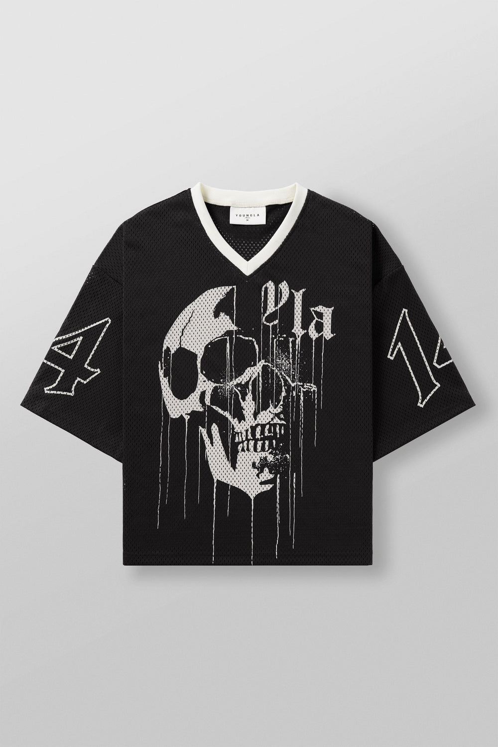 4015 - Drippy Skull Jersey - Black