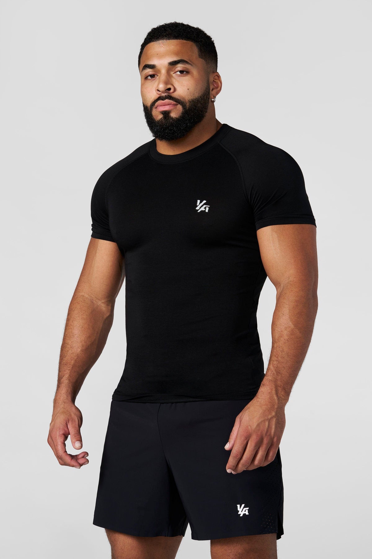 4016 - Natural Cotton Compression Tees - Black