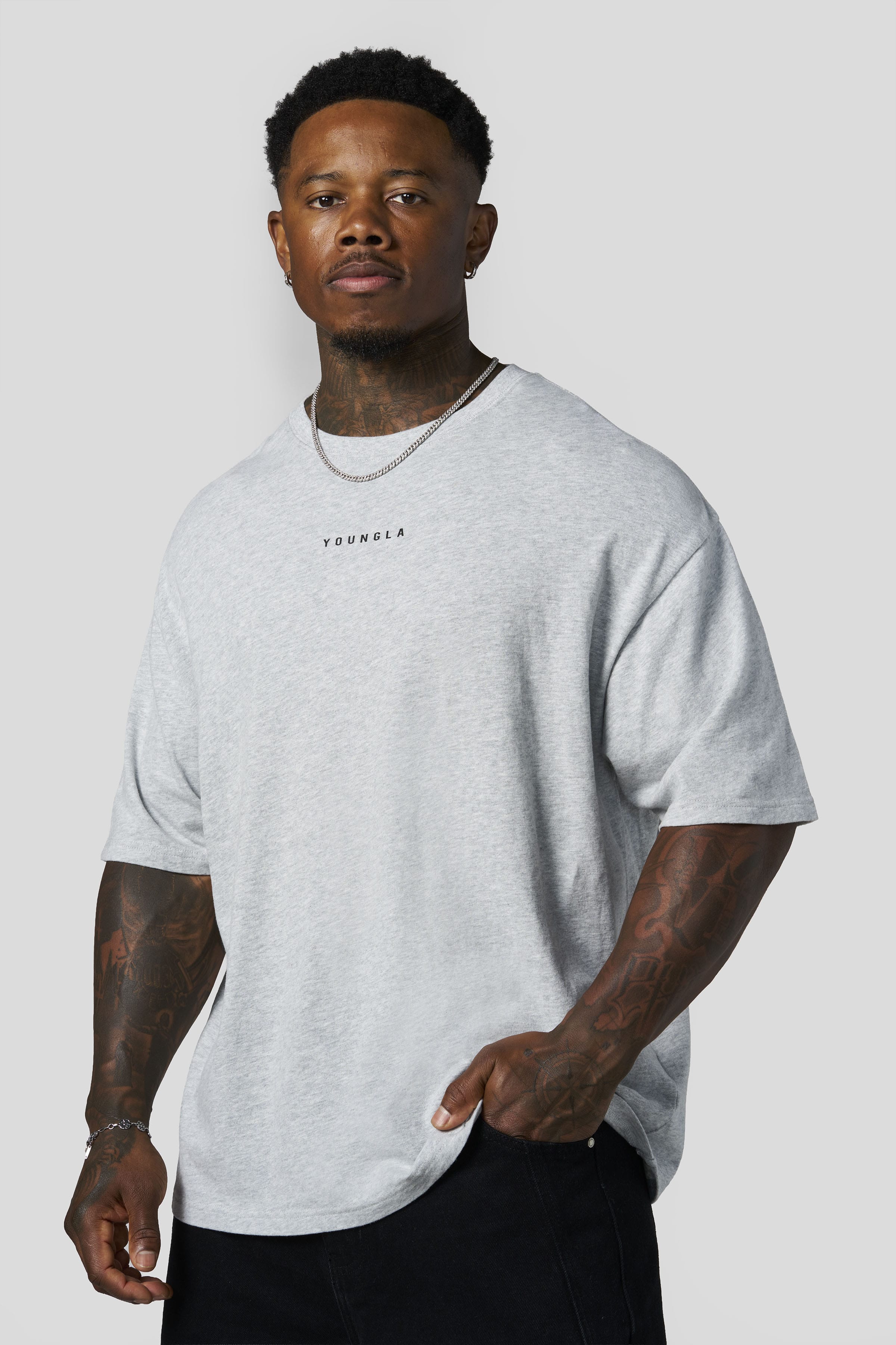 4034 - Japanese Cotton Tees - Heather Grey
