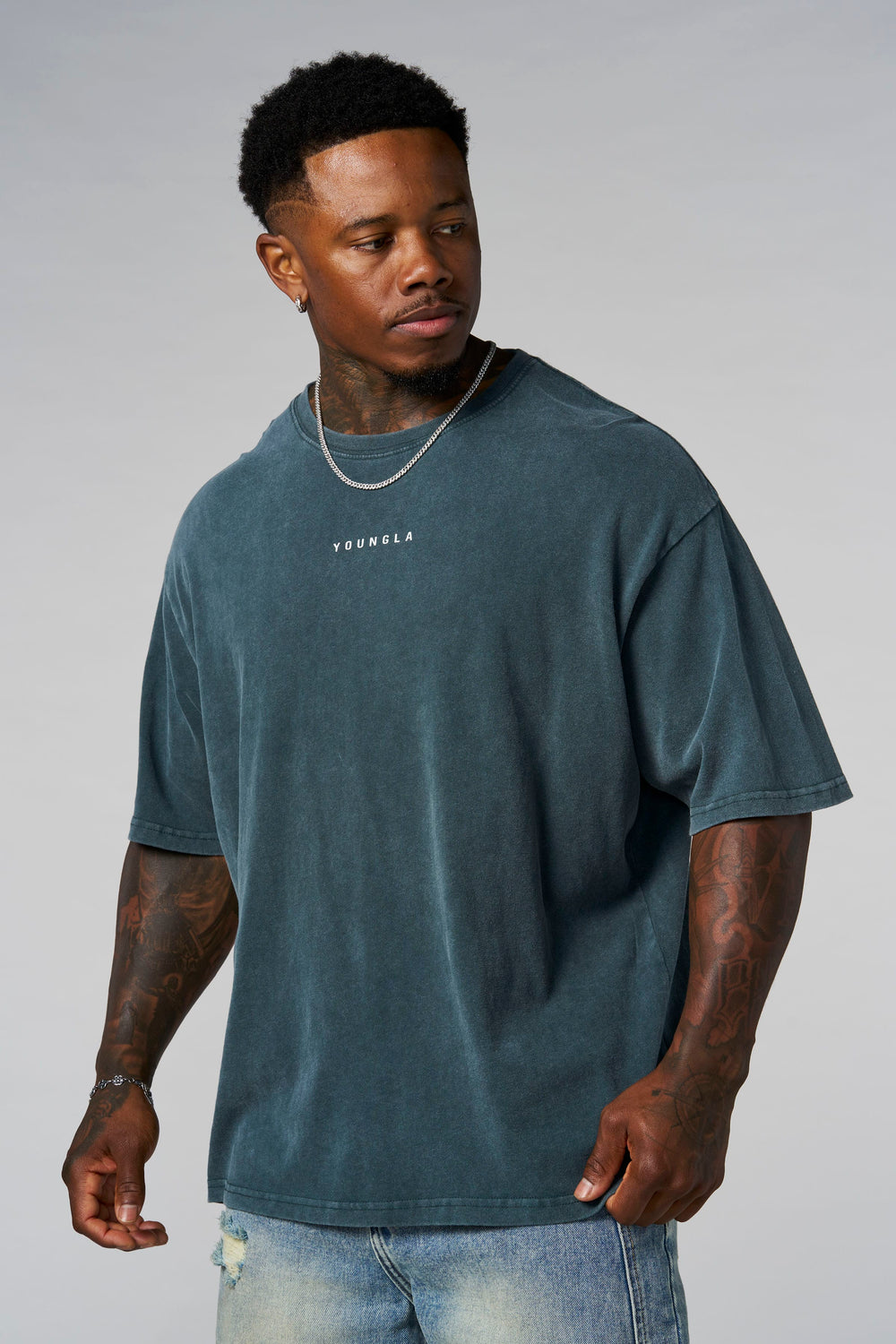 4034 - Japanese Cotton Tees - Teal Wash