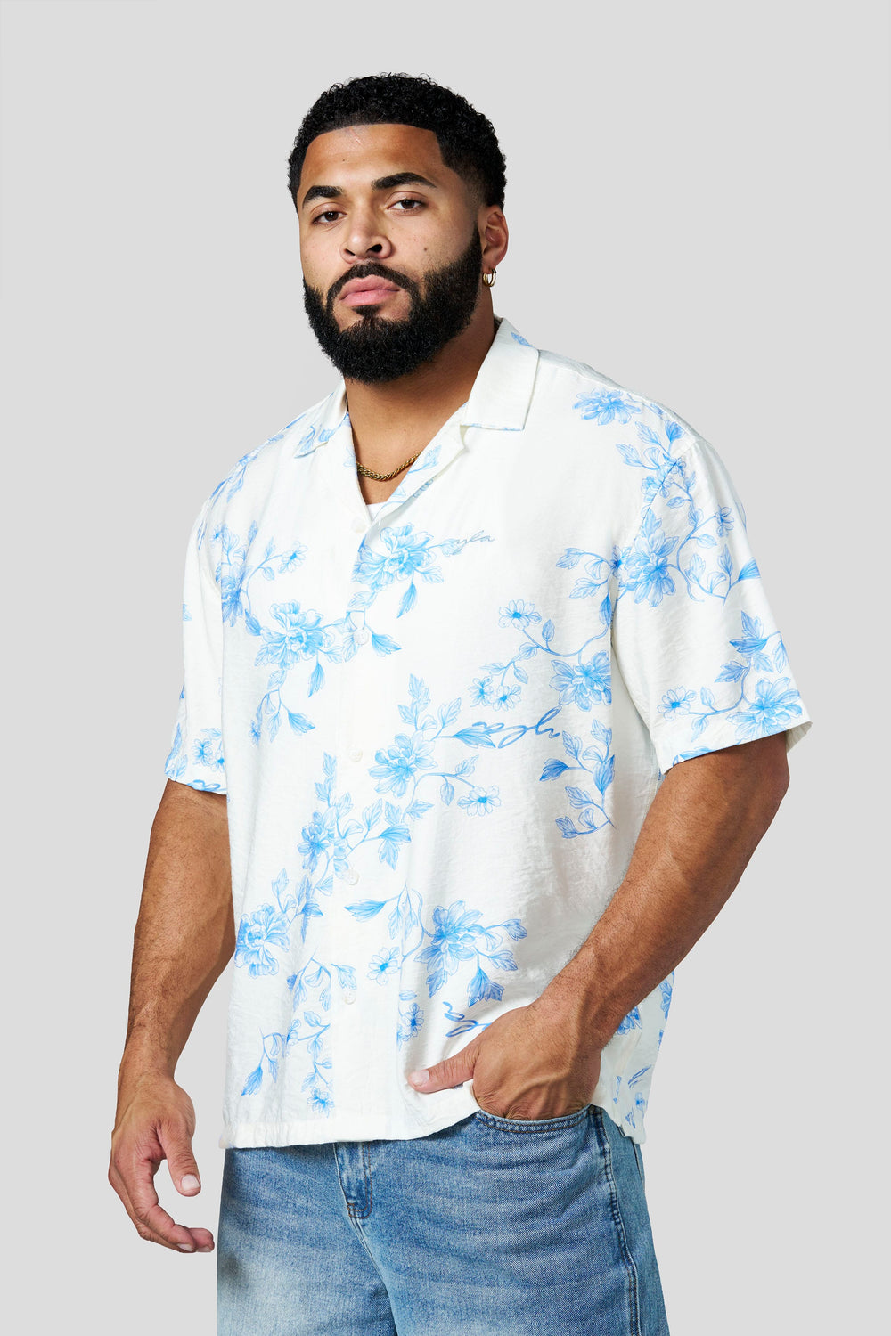 4063 - Amalfi Button-Ups - White Floral