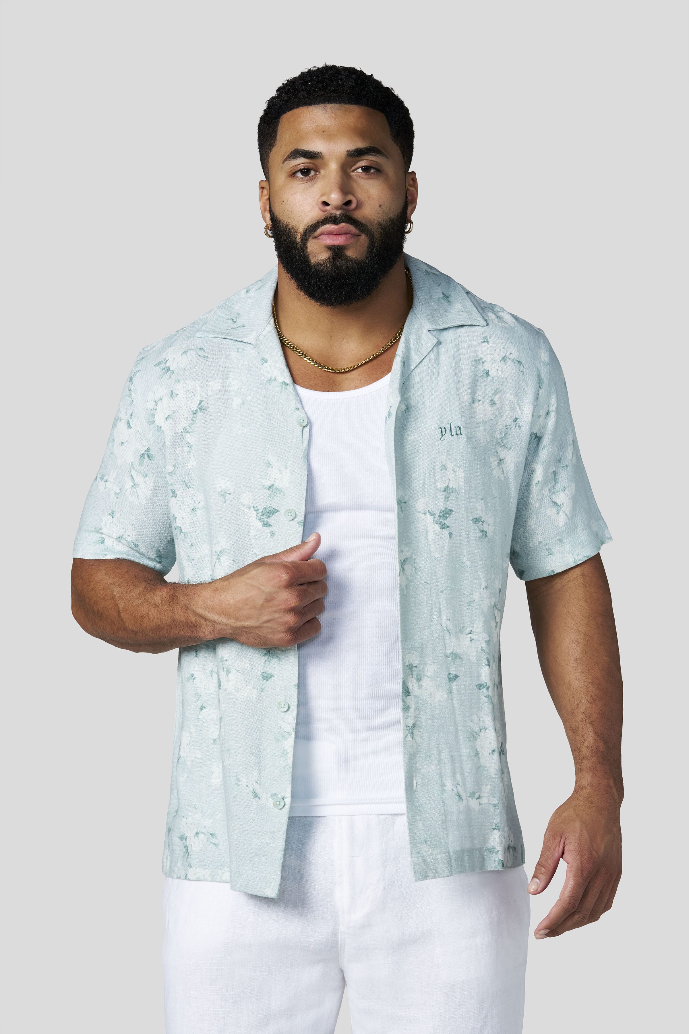 4087 - Riviera Art Button-Ups - Skyfall Floral