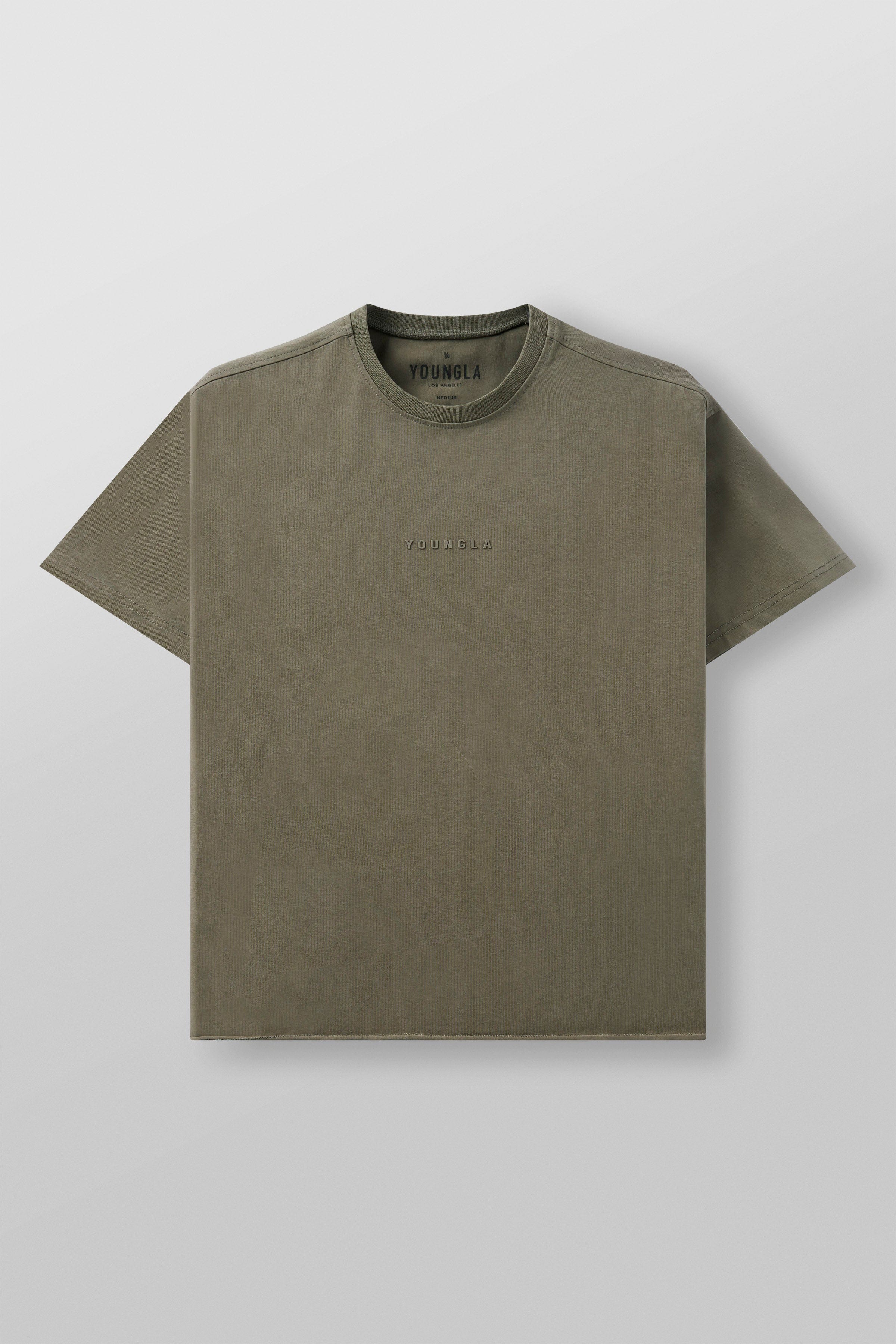 4097 - Cropped Tailored Tees - Peat Wash