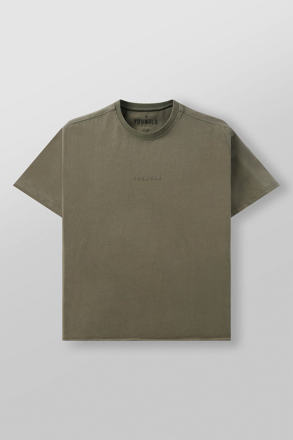 4097 - Cropped Tailored Tees - Peat Wash