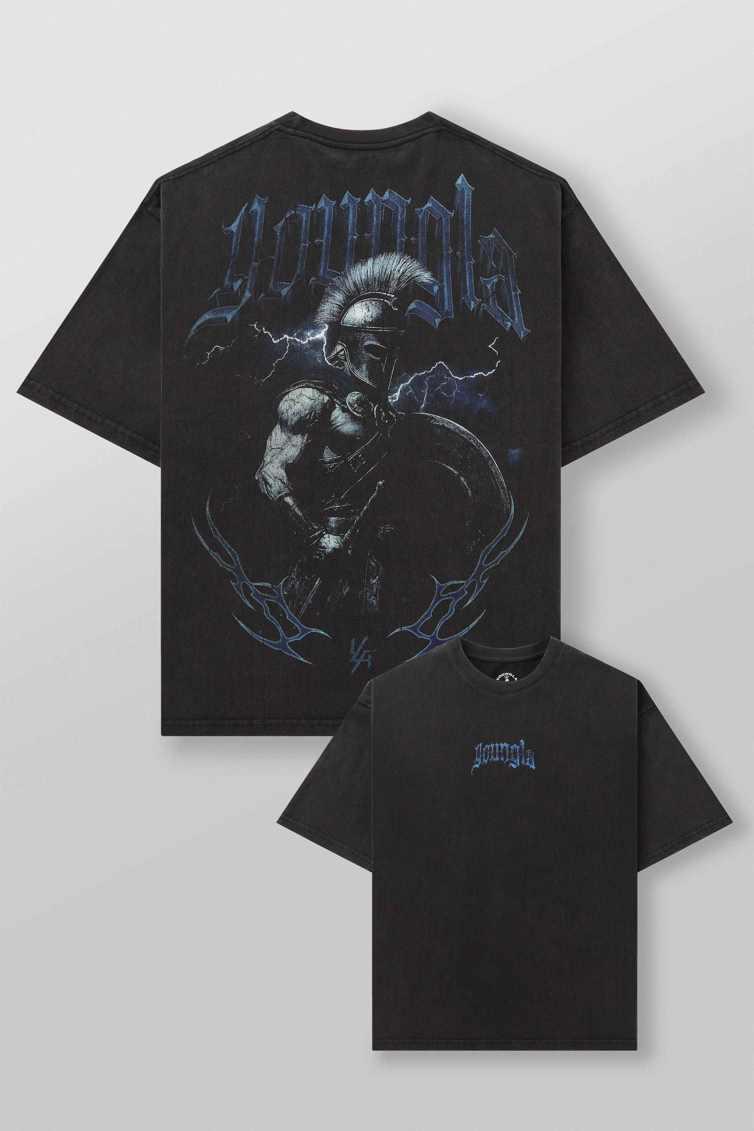 4135 - YLA x Axel - Spartan Tees - Black/Blue