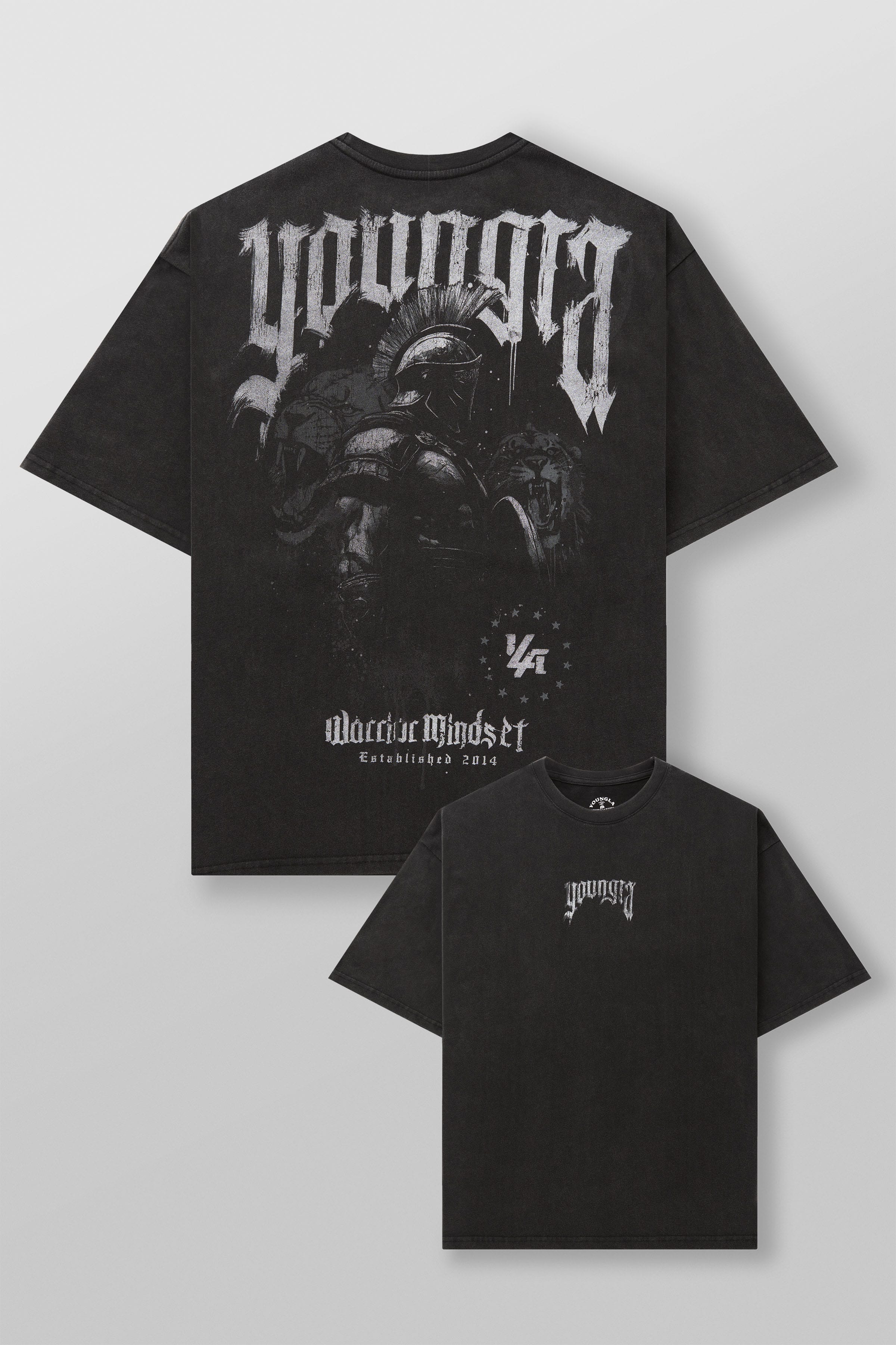 4135 - YLA x Axel - Spartan Tees - Black/Grey