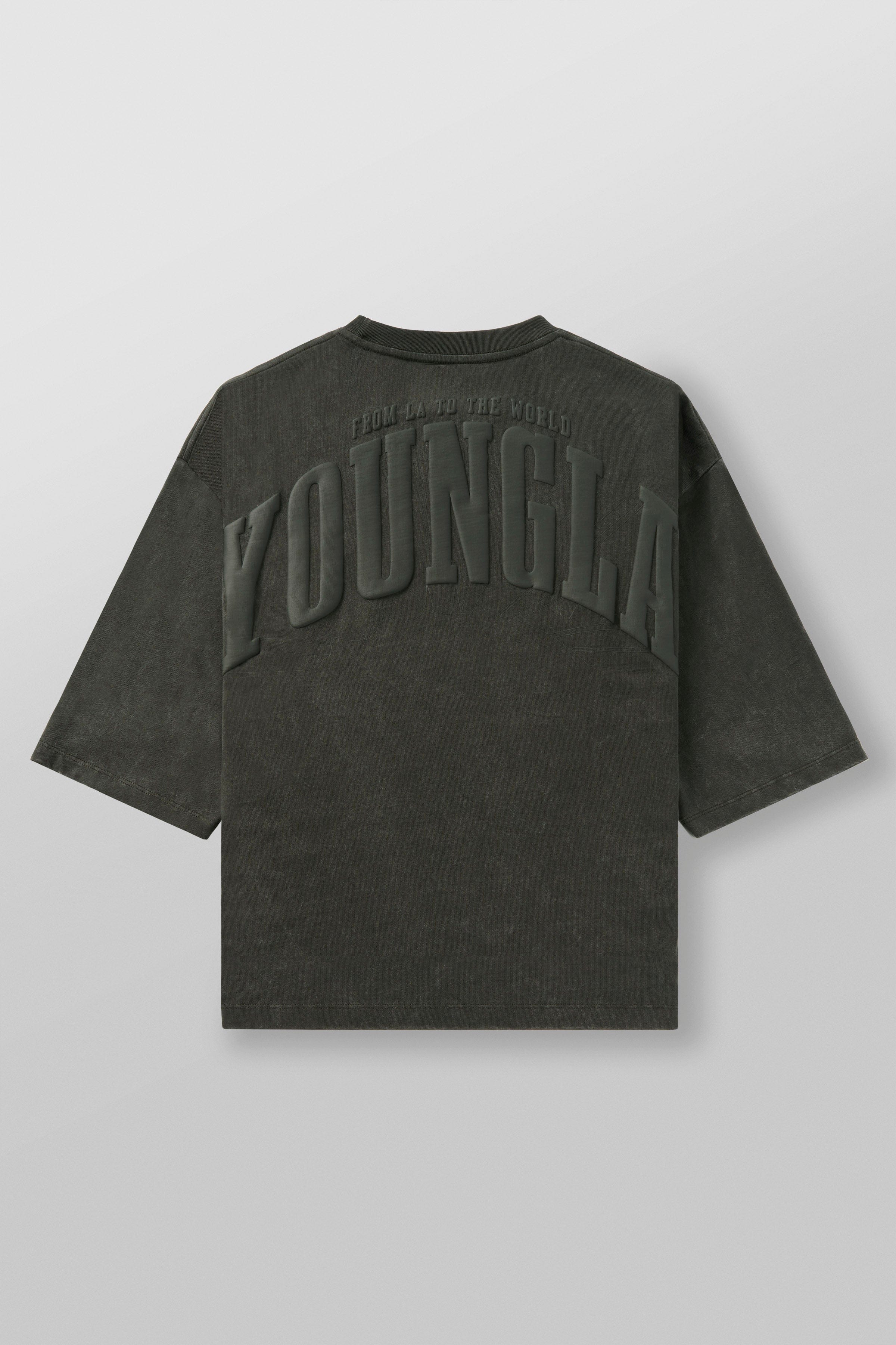 4138 - Foundation Cropped Tees - Forest Green Wash