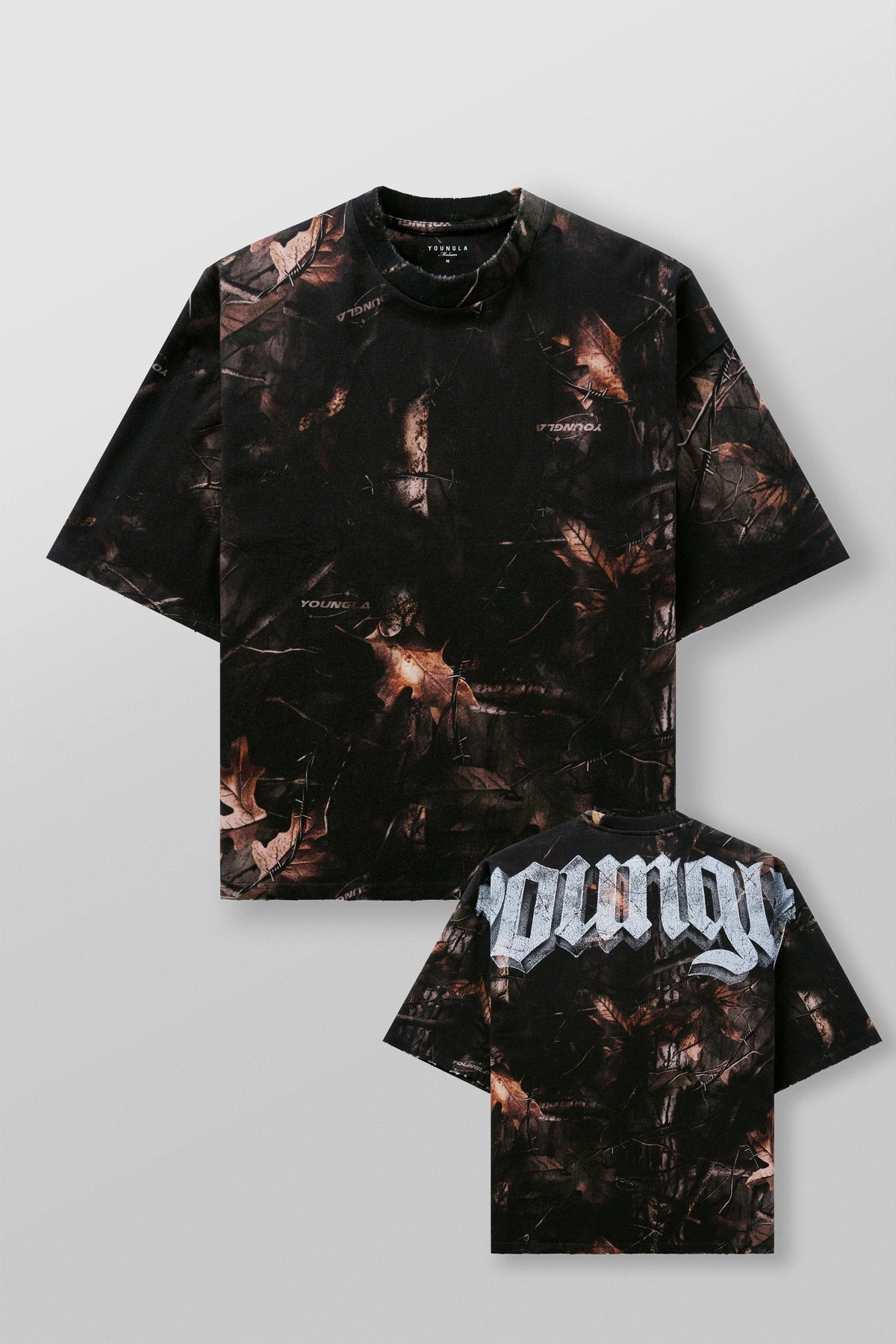 4159 - Huge Tees - Black Tree Camo