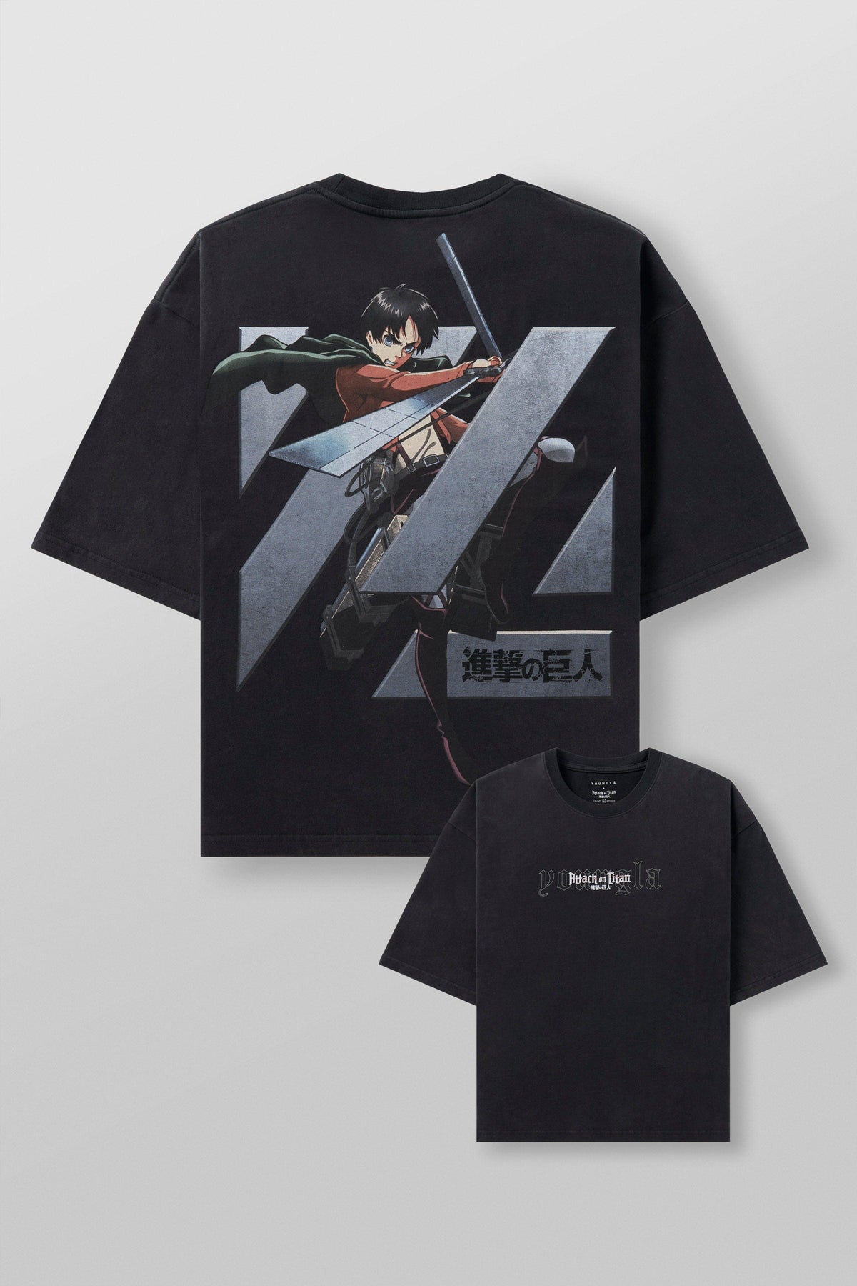 4186 - AOT© x YLA Cropped Tees - Bloc Eren