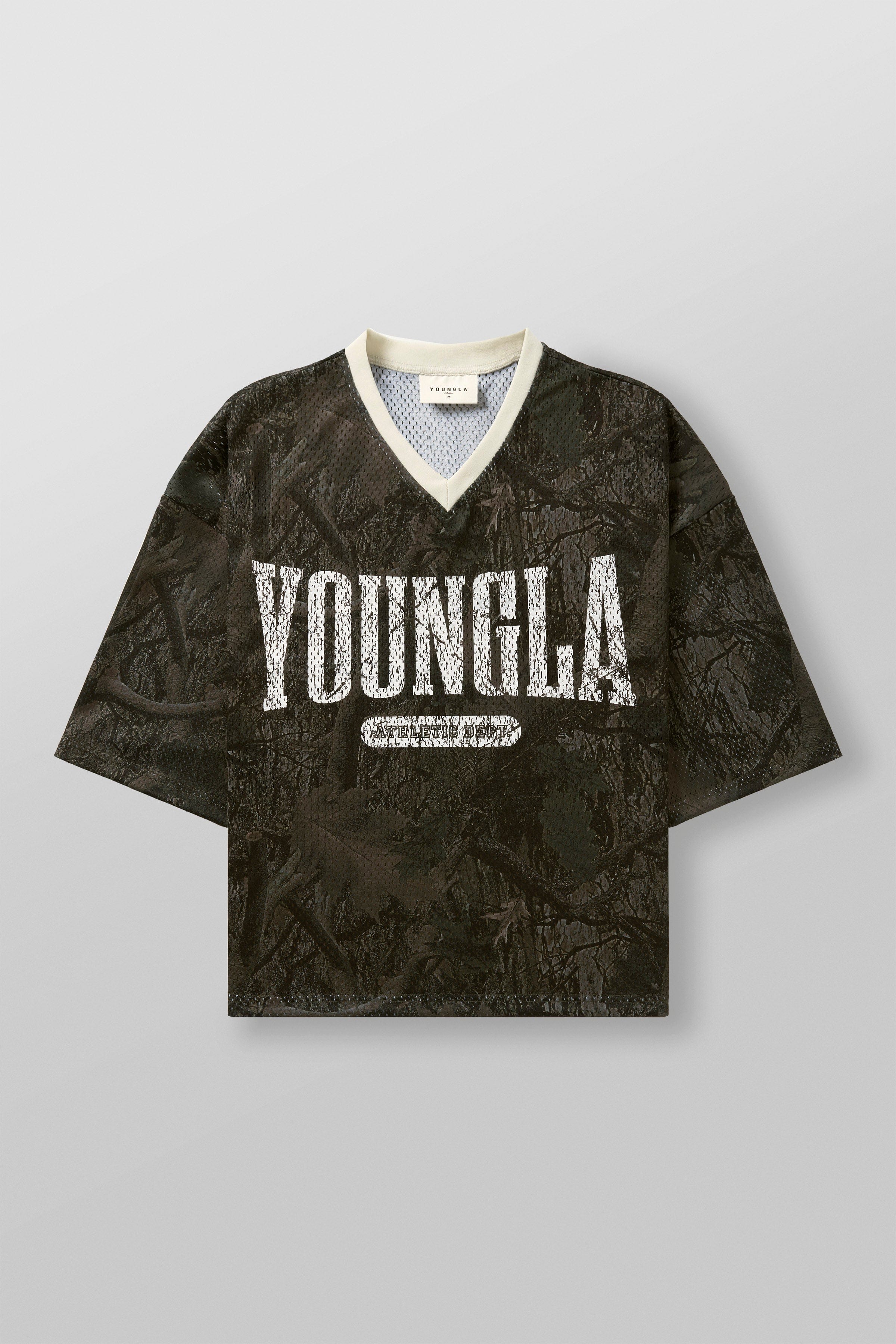 4187 - Varsity Football Cropped Jersey - Dark Tree Camo