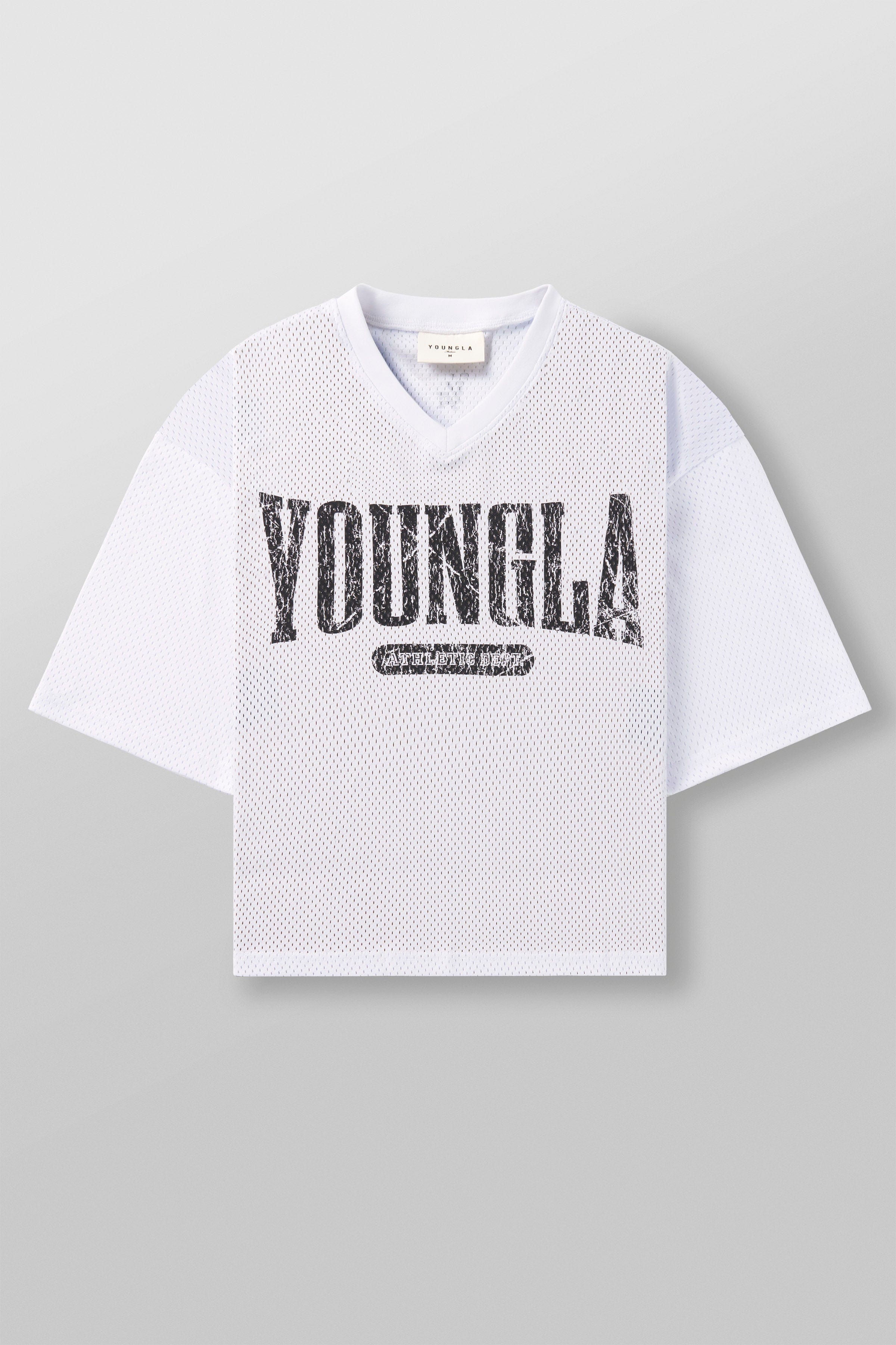 4187 - Varsity Football Cropped Jersey - White