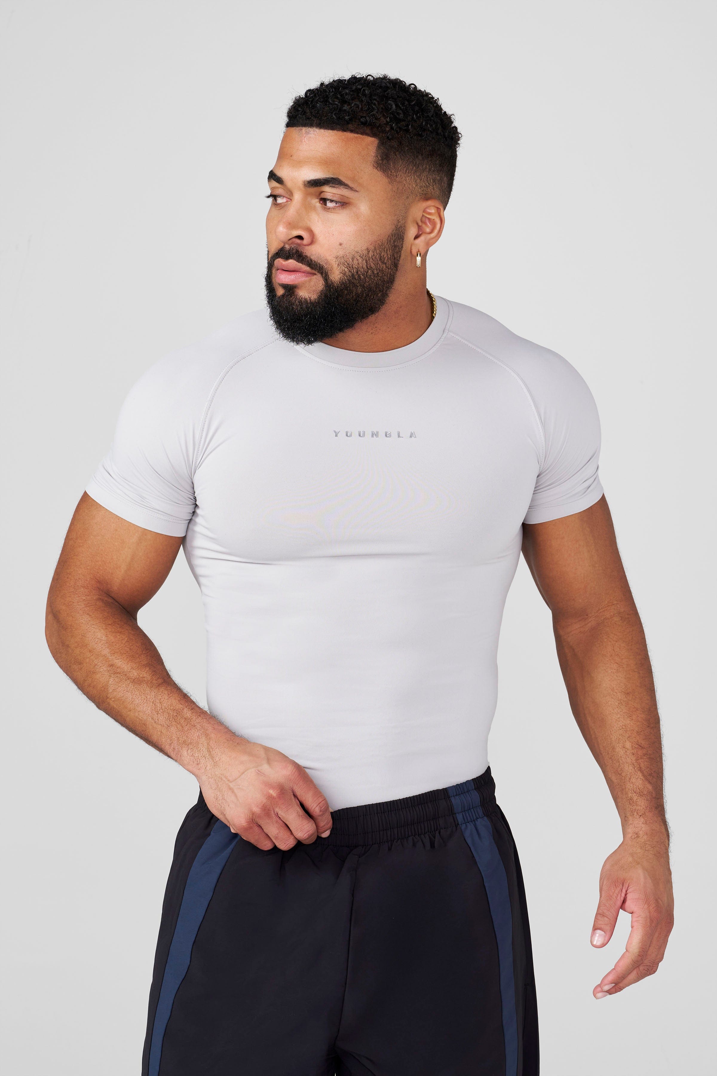 4193 - Classic Compression Tees - Light Grey