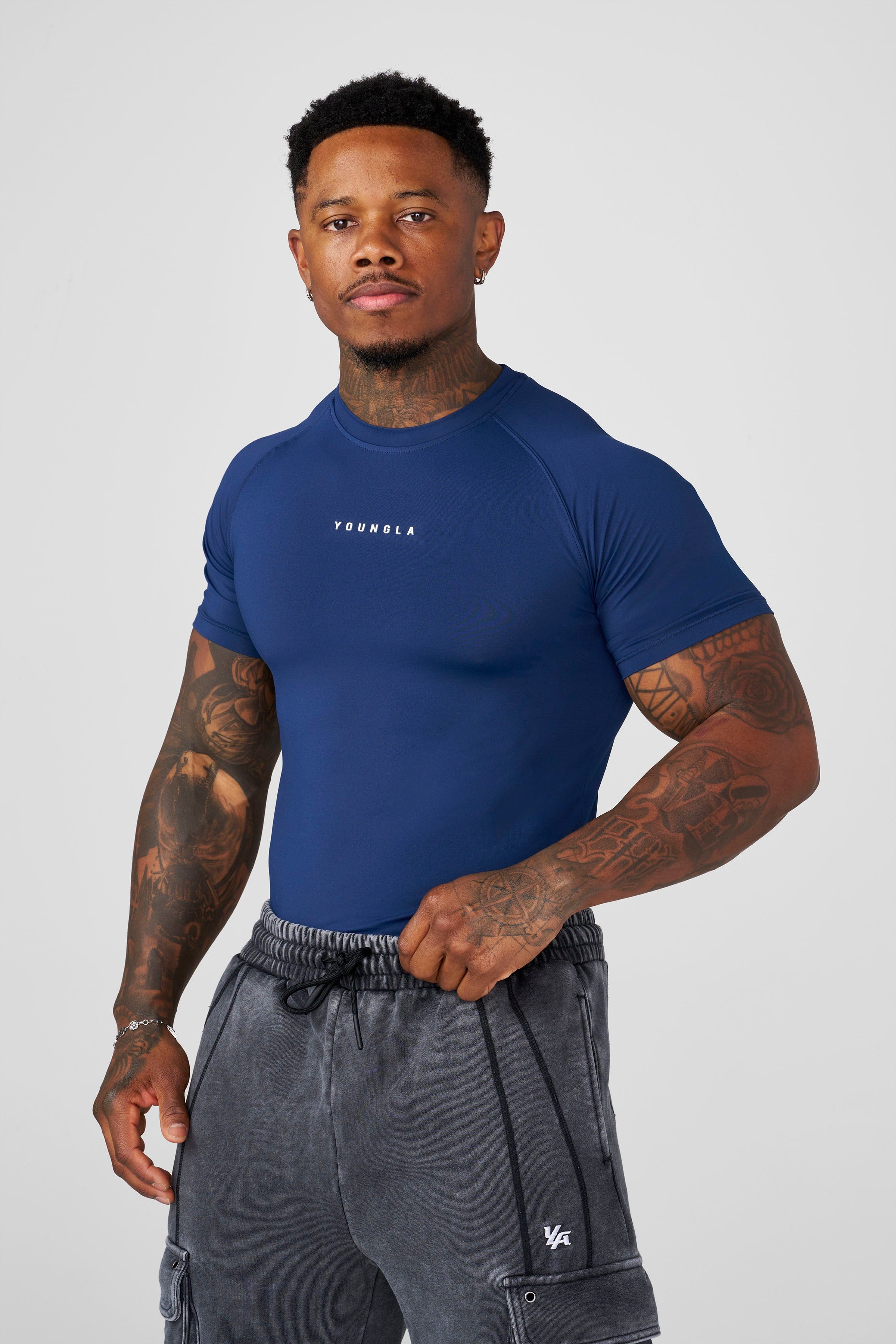 4193 - Classic Compression Tees - Navy